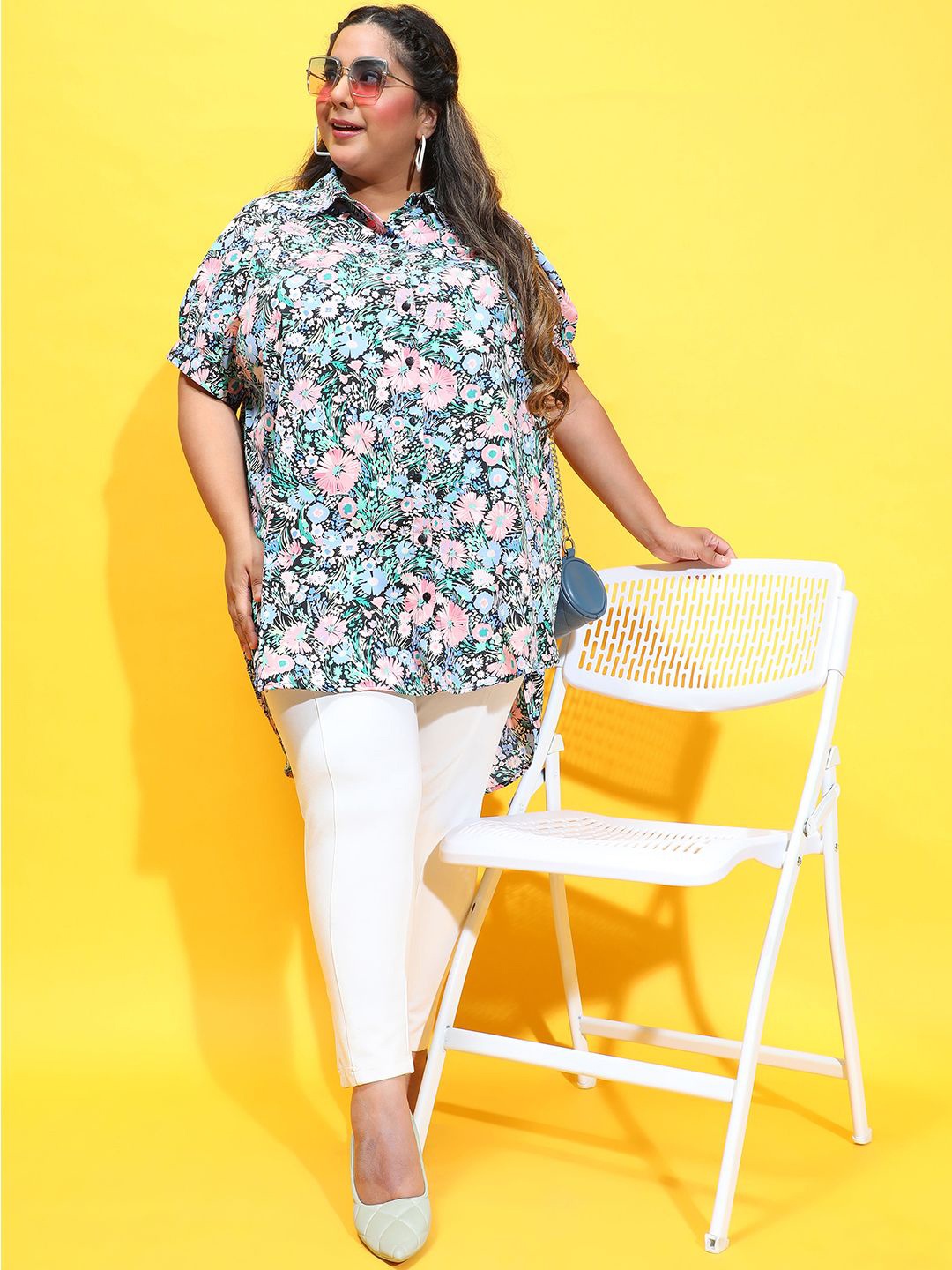 

Oxolloxo Women Smart Floral Opaque Printed Casual Shirt, Multi