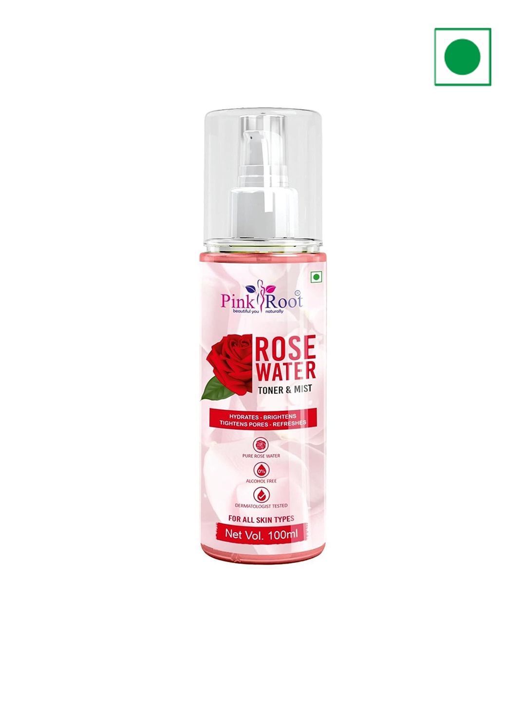 

Pink Root Rose Water Toner & Mist - 100ml, Transparent