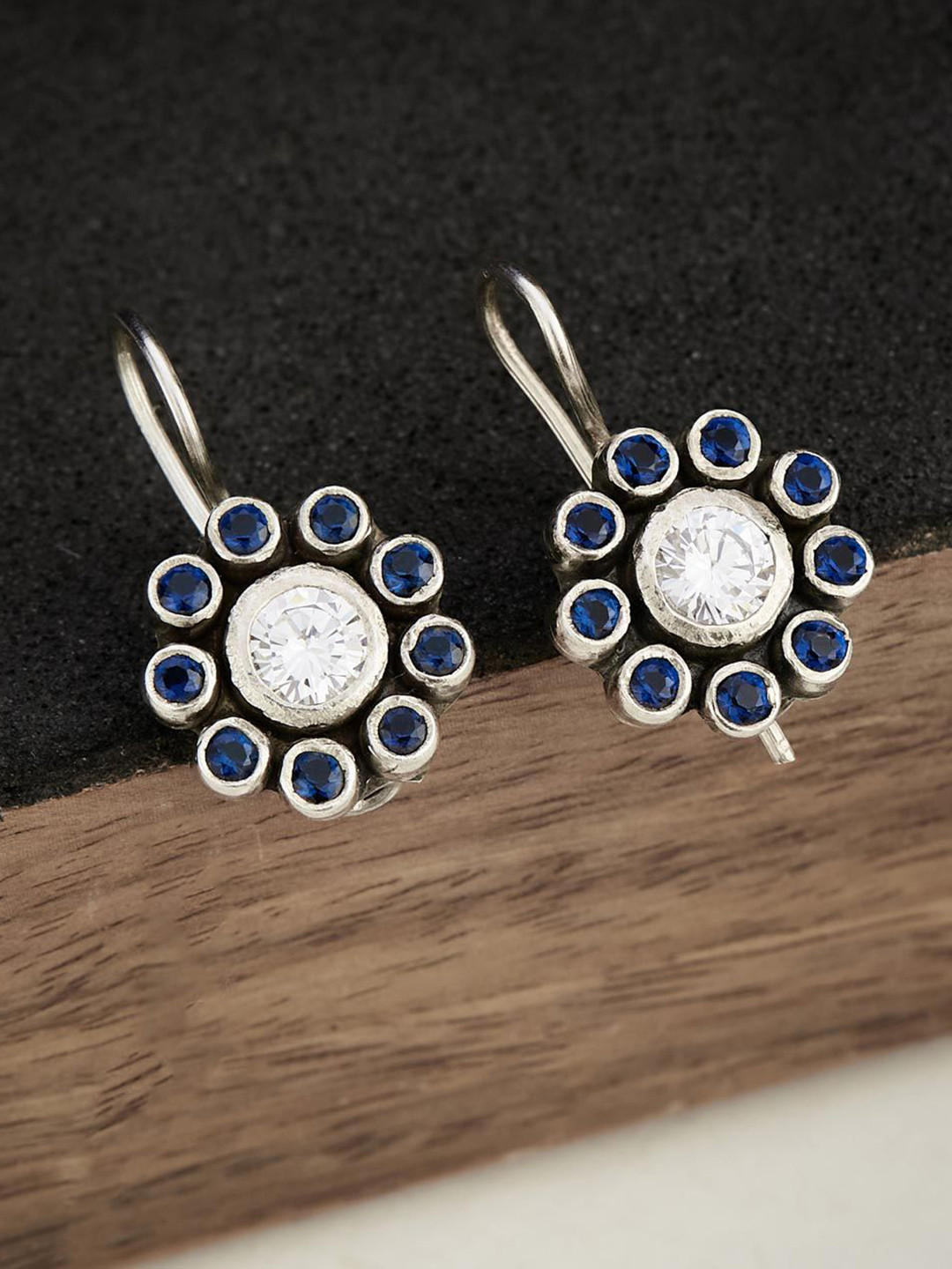 

Fabindia Silver-Plated Contemporary Drop Earrings