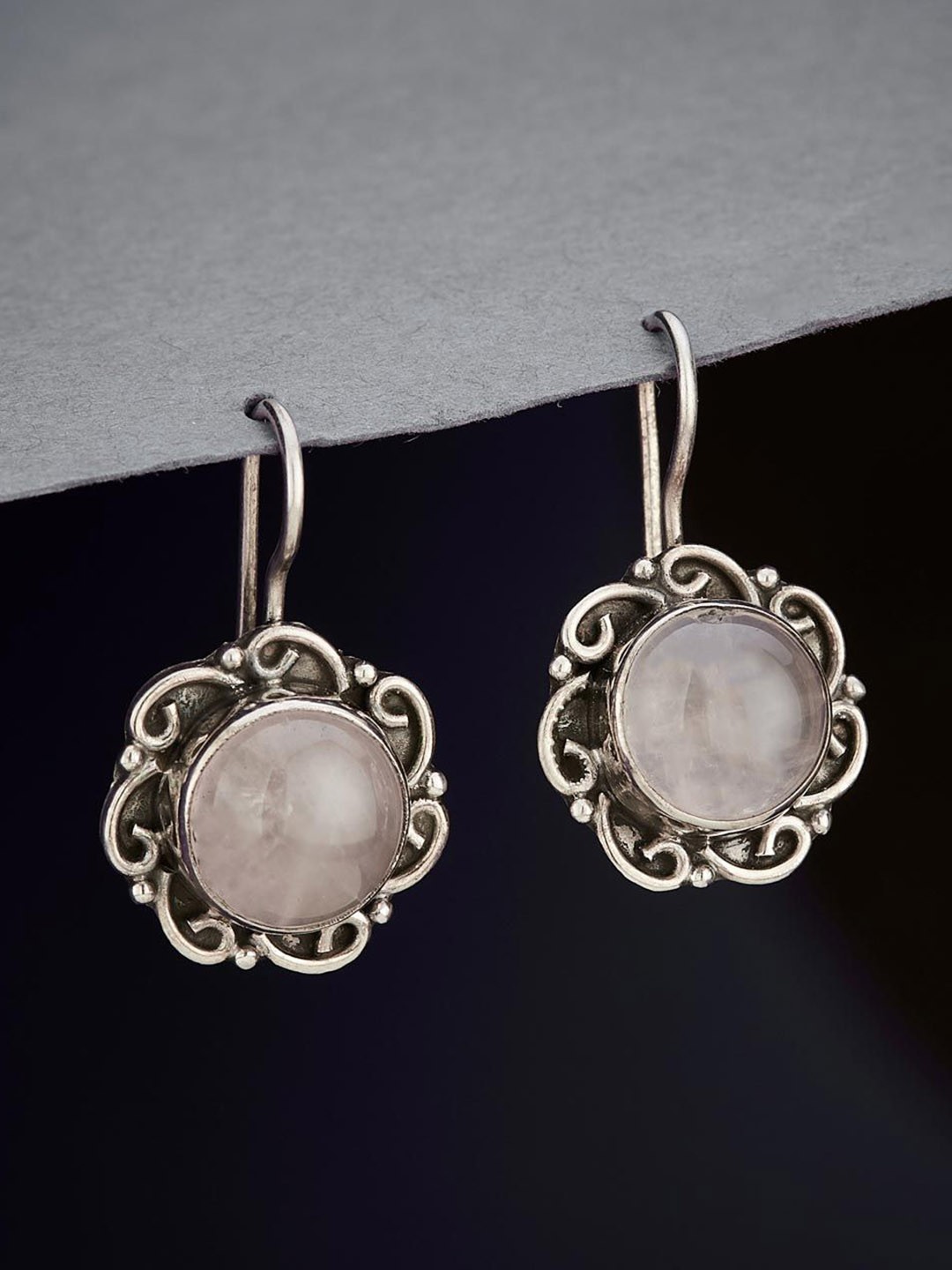 

Fabindia Silver-Plated Contemporary Drop Earrings