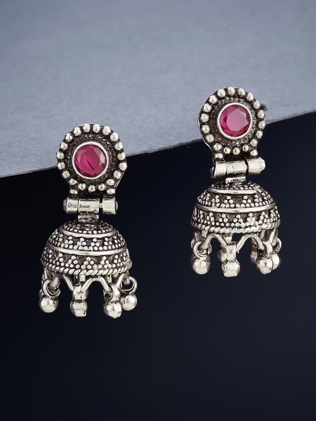 

Fabindia Silver-Plated Contemporary Jhumkas Earrings