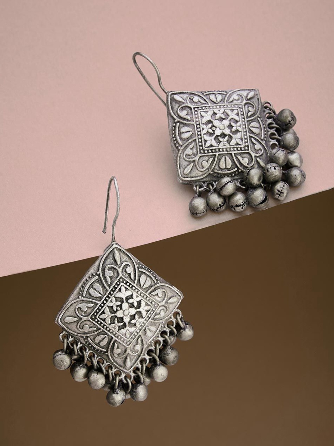

Fabindia Contemporary Drop Earrings, Silver