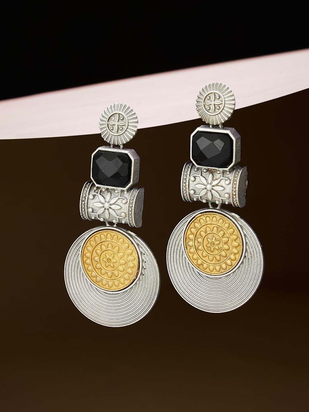 

Fabindia Artificial Stones Drop Earrings, Silver