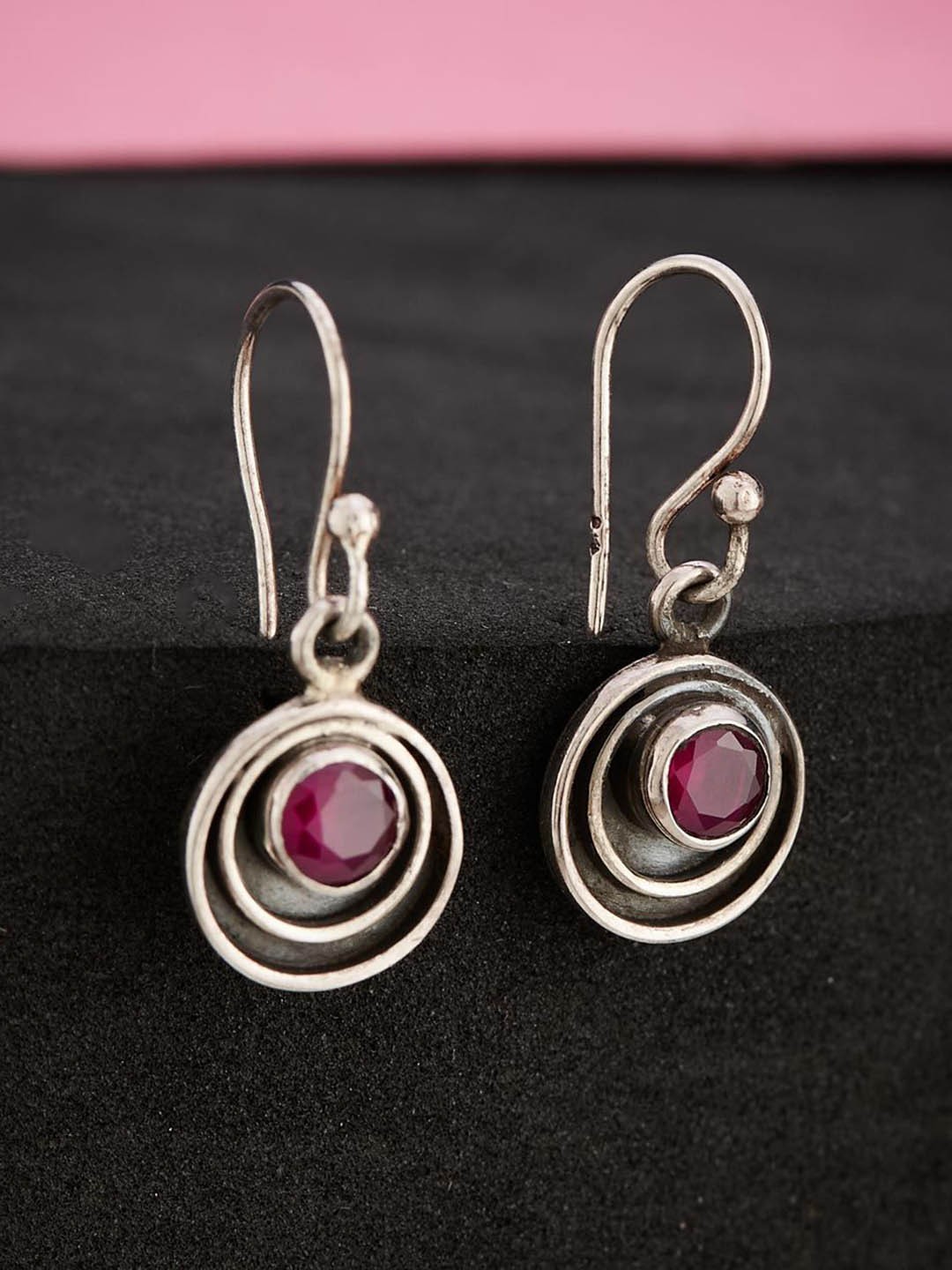 

Fabindia Silver-Plated Contemporary Drop Earrings