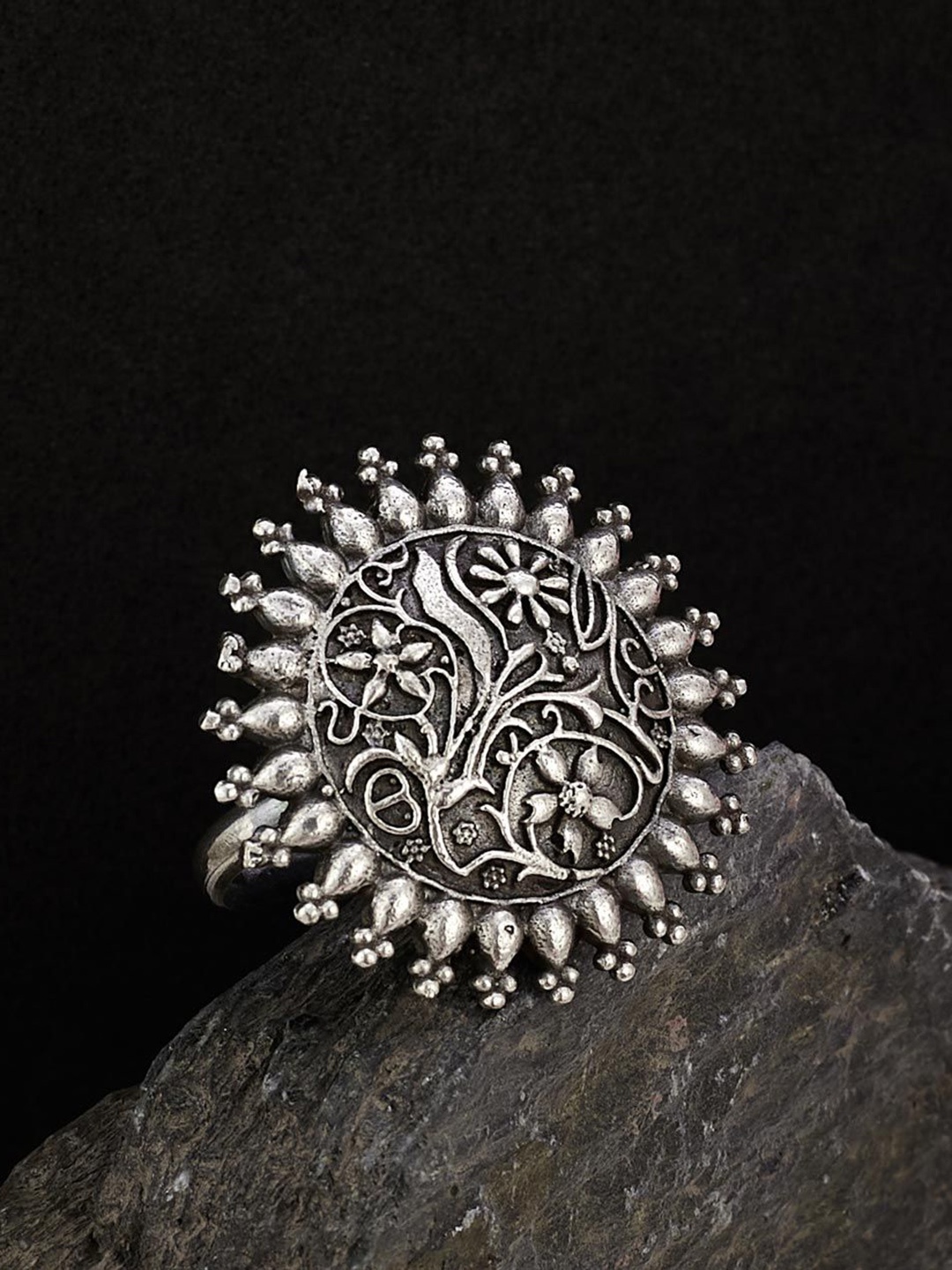 

Fabindia Adjustable Finger Ring, Silver