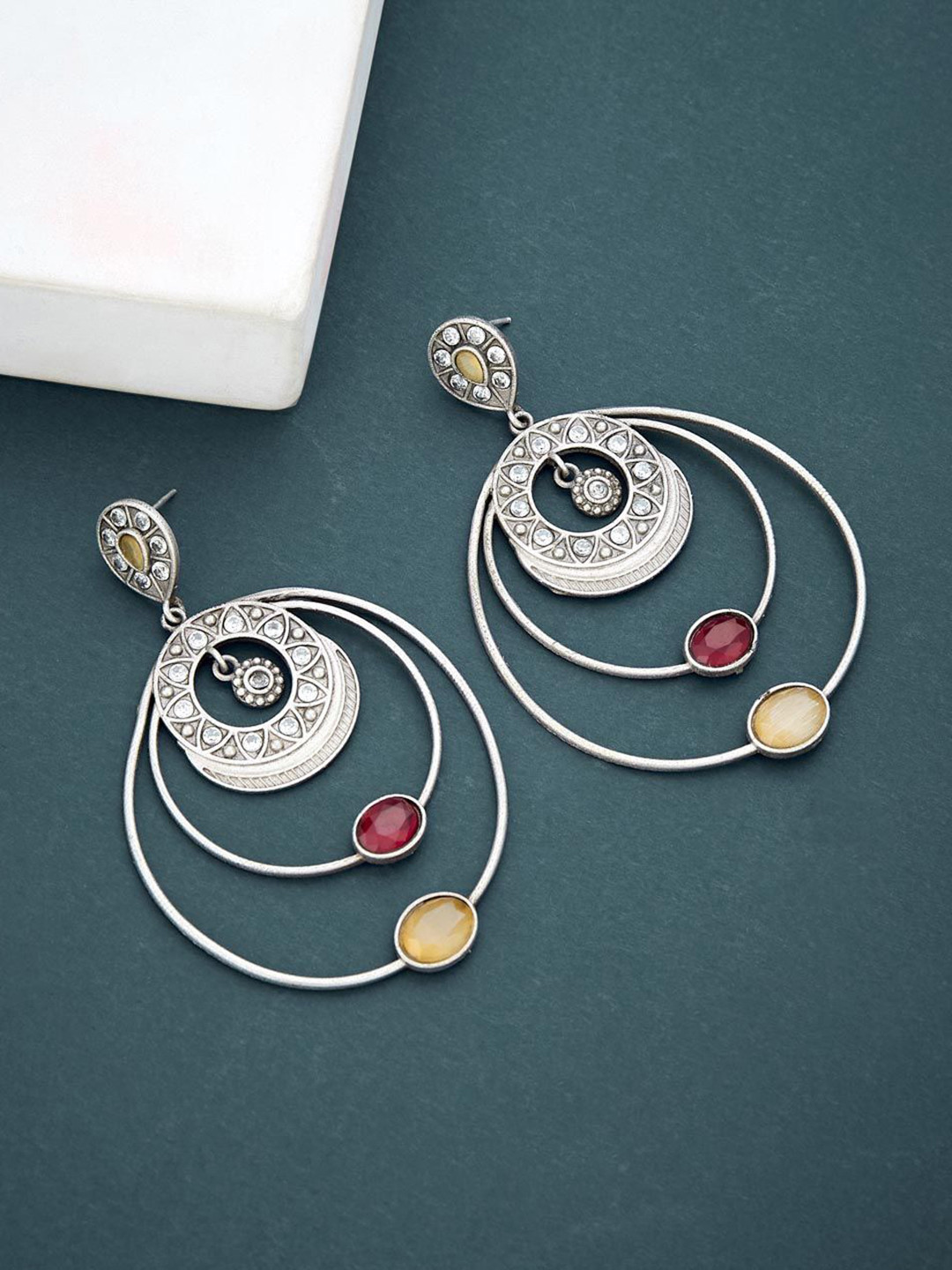 

Fabindia Contemporary Drop Earrings, Silver