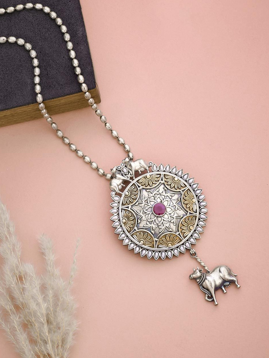 

Fabindia Stone-Studded Necklace, Silver
