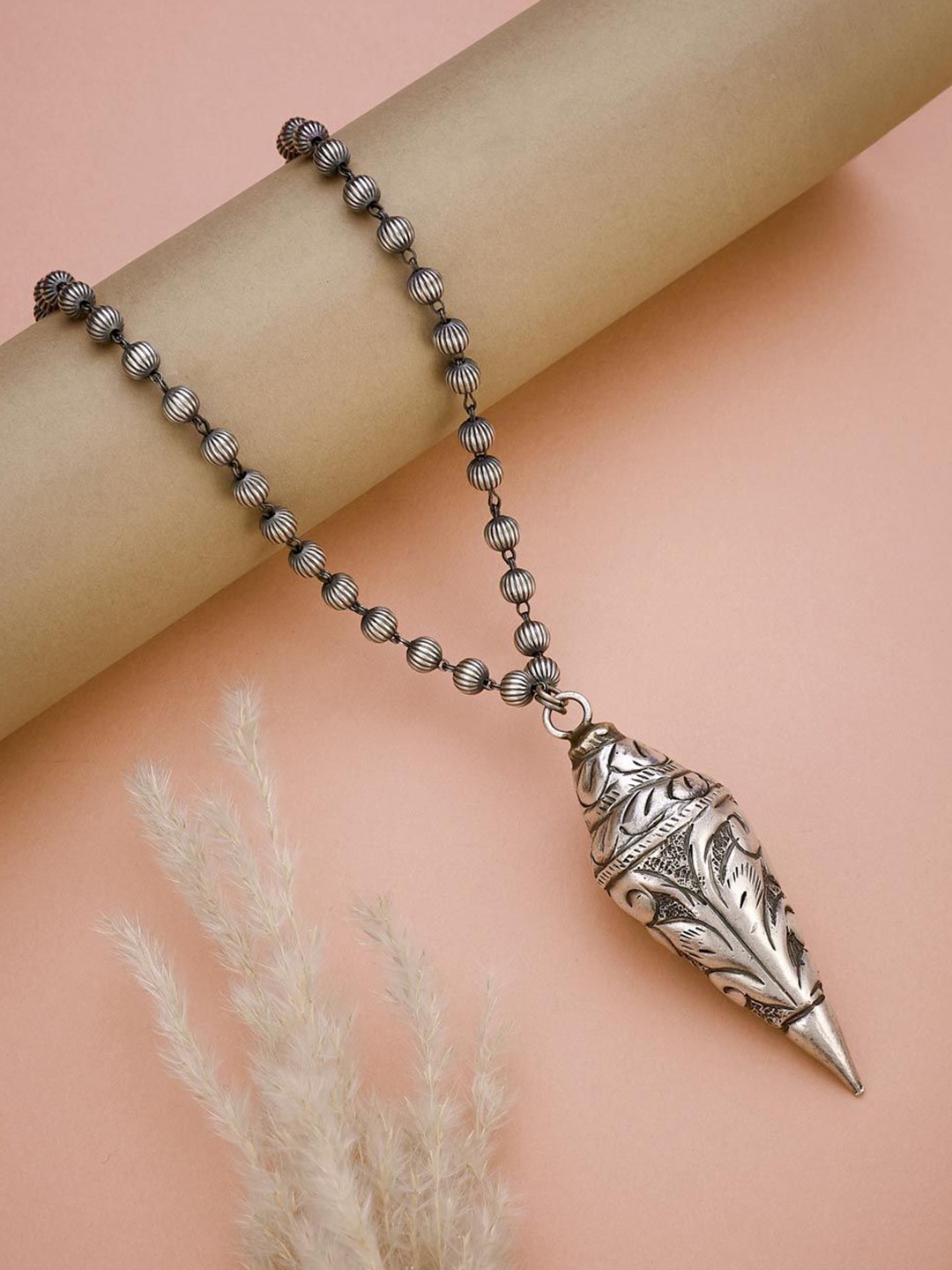 

Fabindia Long Necklace, Silver