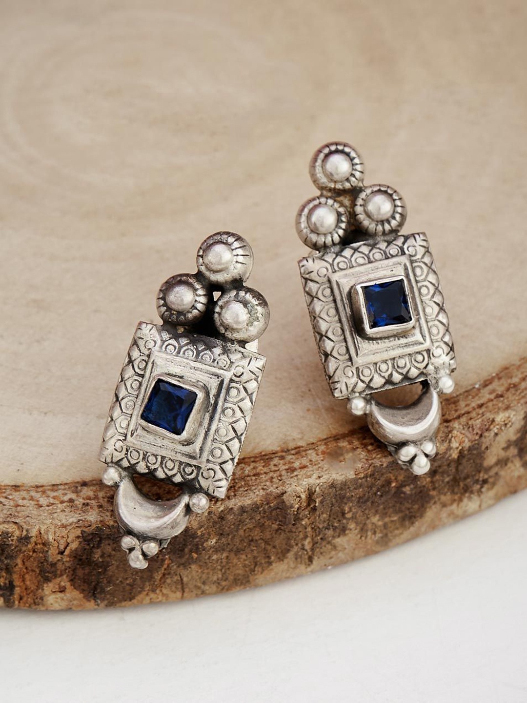 

Fabindia Silver-Plated Contemporary Stud Earrings