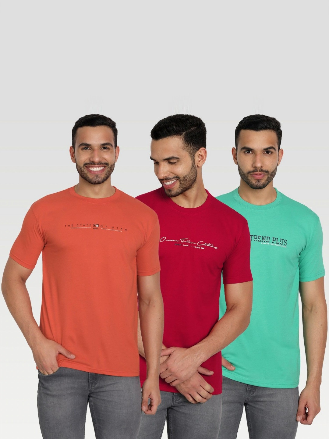 

ZEFFIT Men Typography 3 Applique T-shirt, Multi