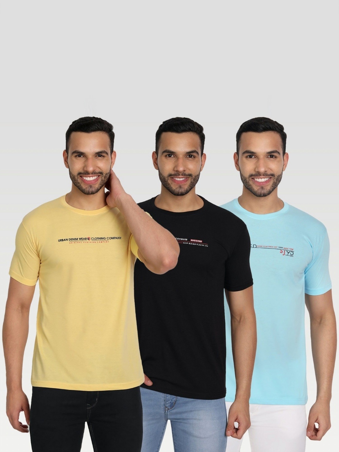 

ZEFFIT Men 3 Applique T-shirt, Multi