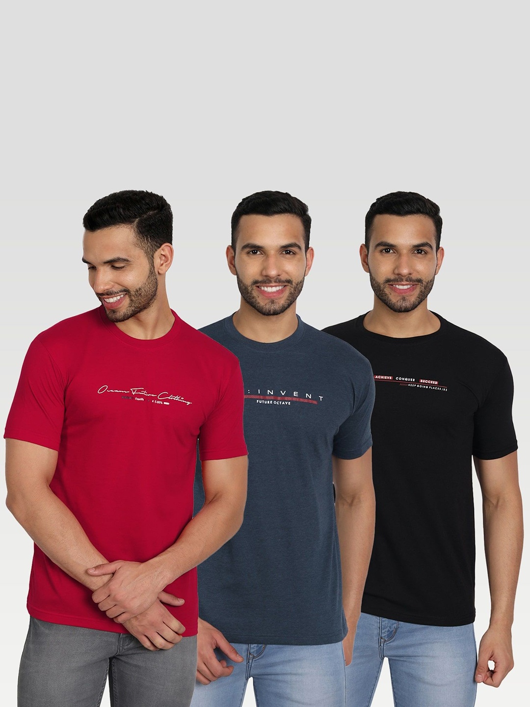 

ZEFFIT Men Typography 3 Pockets T-shirt, Multi