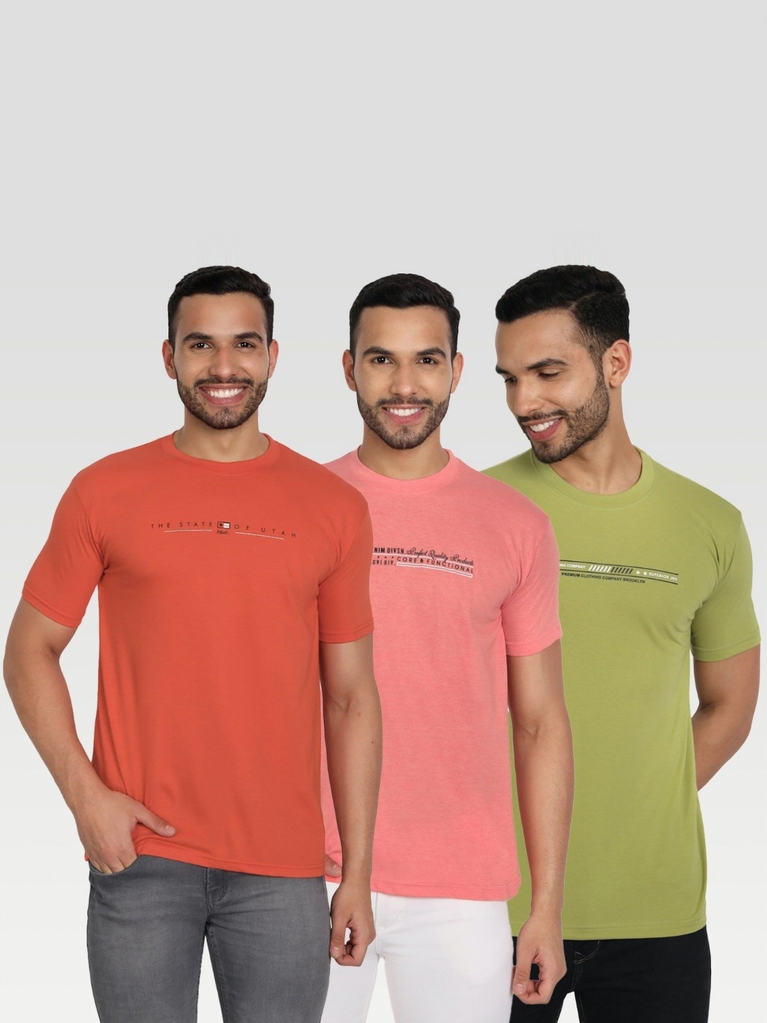 

ZEFFIT Men 3 V-Neck Pockets T-shirt, Multi
