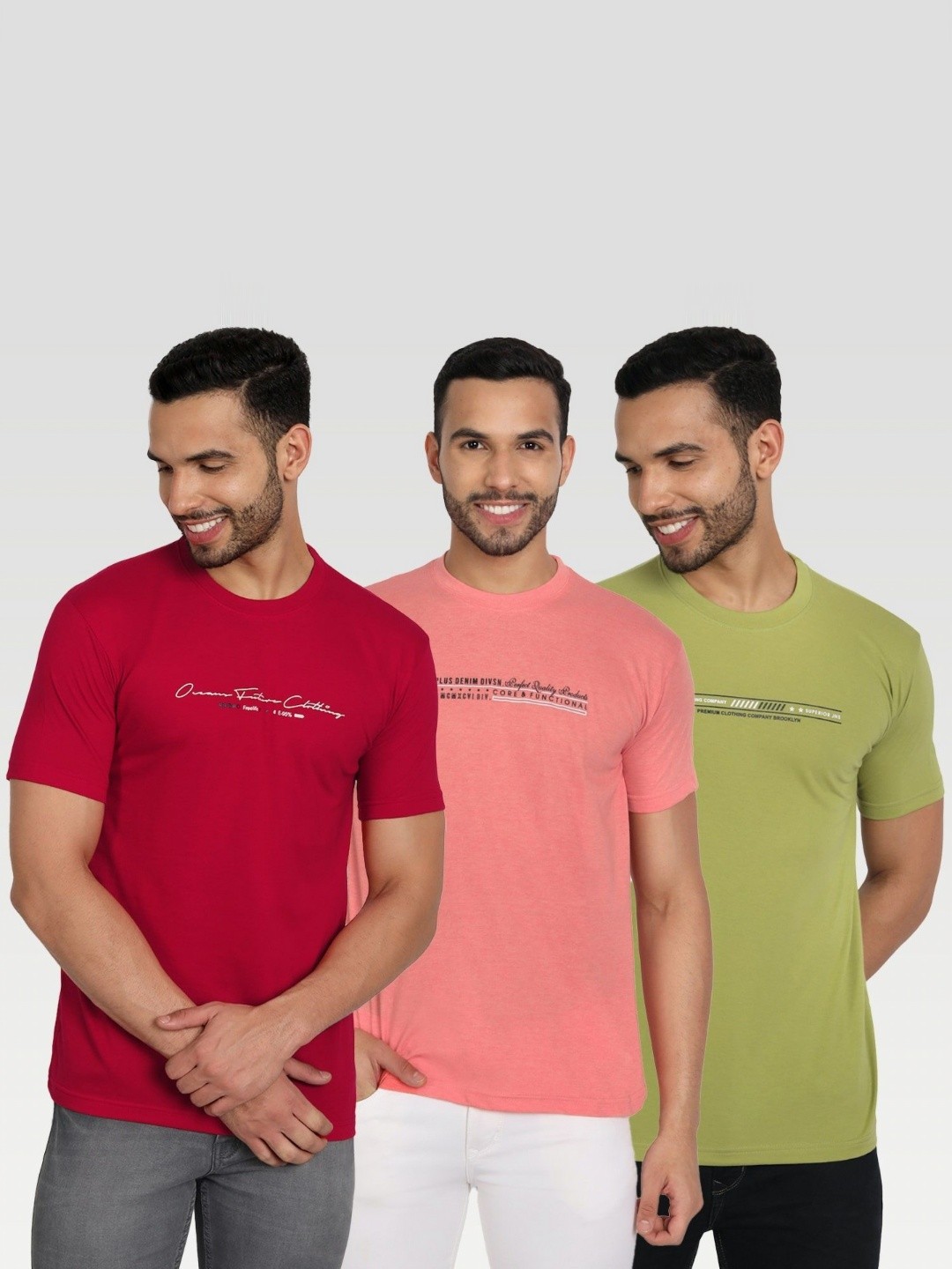 

ZEFFIT Men Typography 3 Pockets T-shirt, Multi