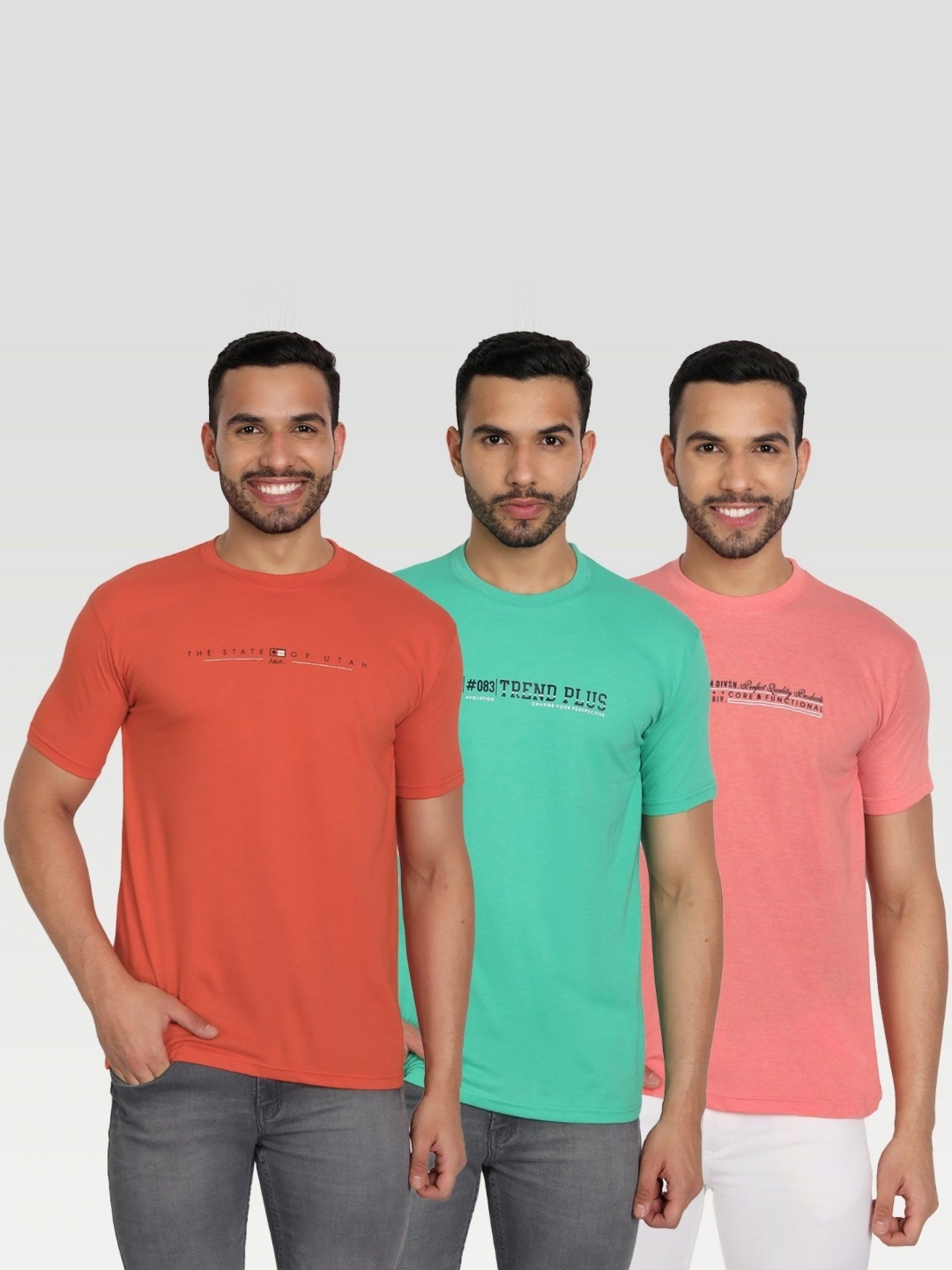 

ZEFFIT Men Typography 3 Applique T-shirt, Multi