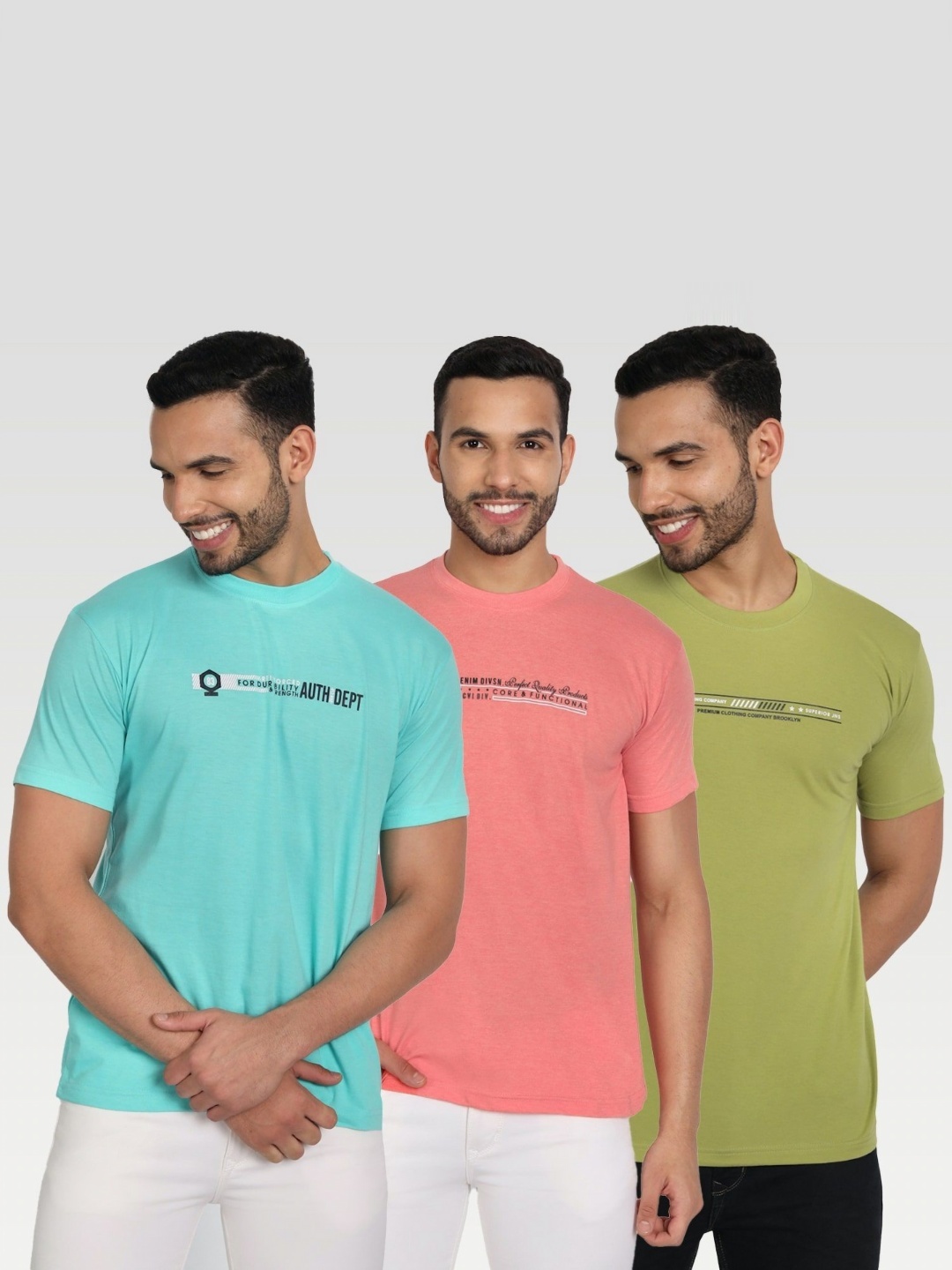 

ZEFFIT Men 3 V-Neck Pockets T-shirt, Multi