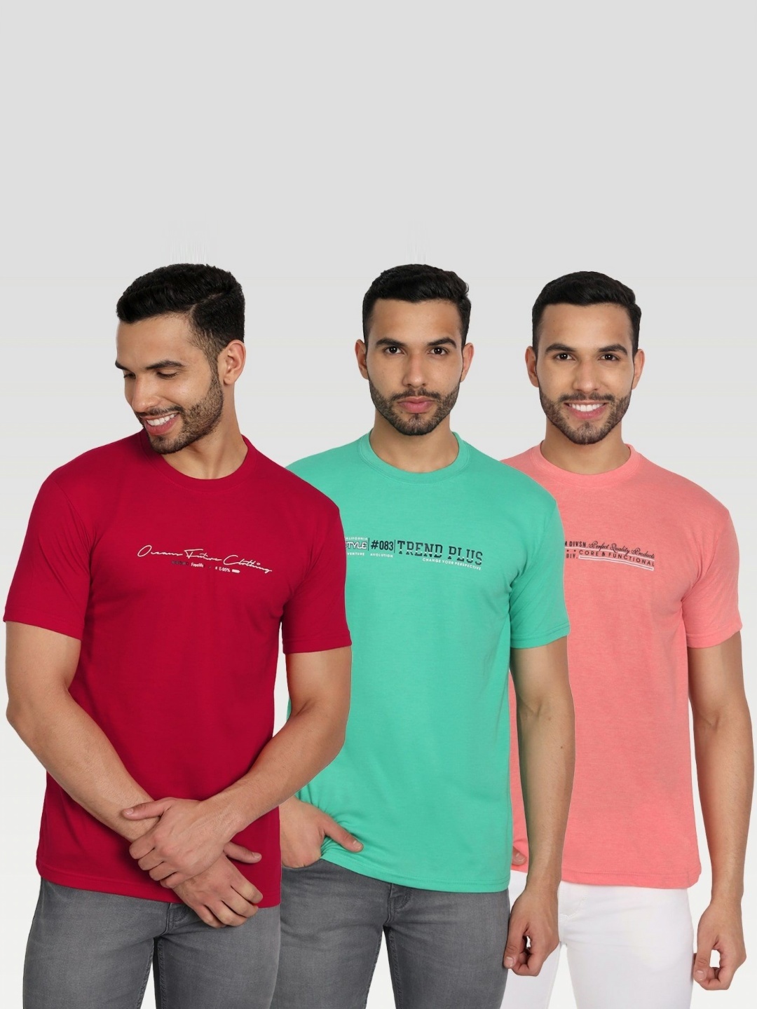 ZEFFIT Men Typography 3 Pockets T-shirt, Multi