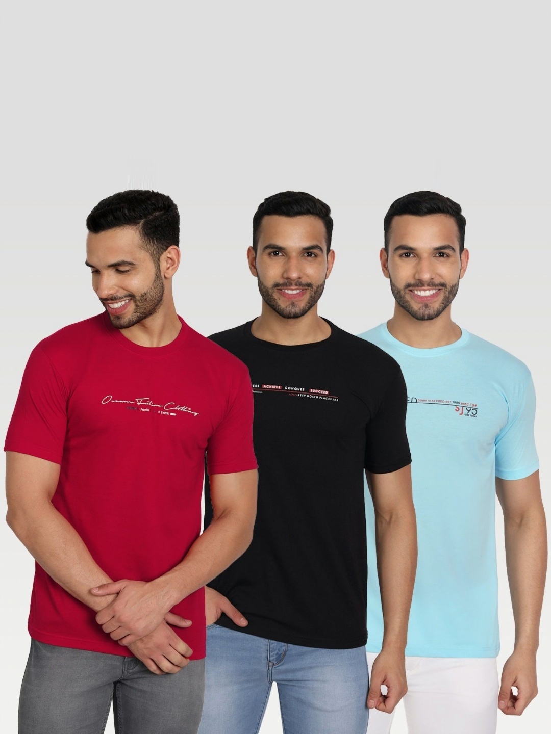 

ZEFFIT Men Typography 3 Pockets T-shirt, Multi