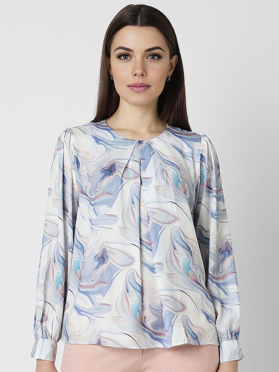 

Van Heusen Woman Tropical Print Top, White