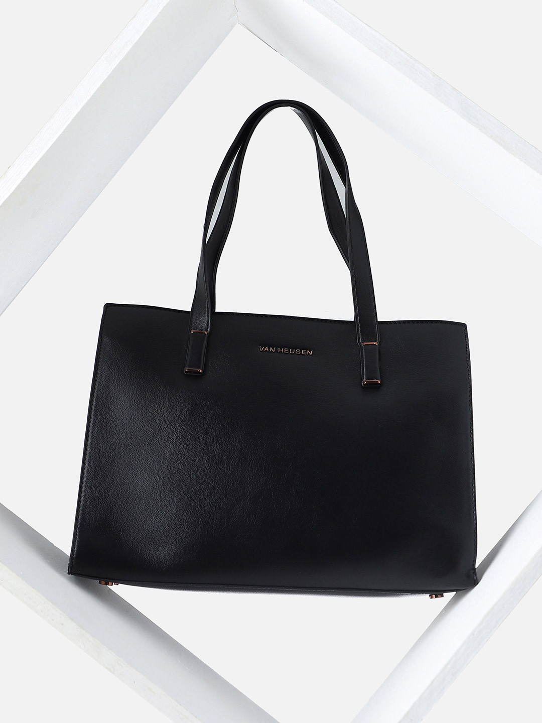 

Van Heusen Woman PU Structured Shoulder Bag with Tasselled, Black