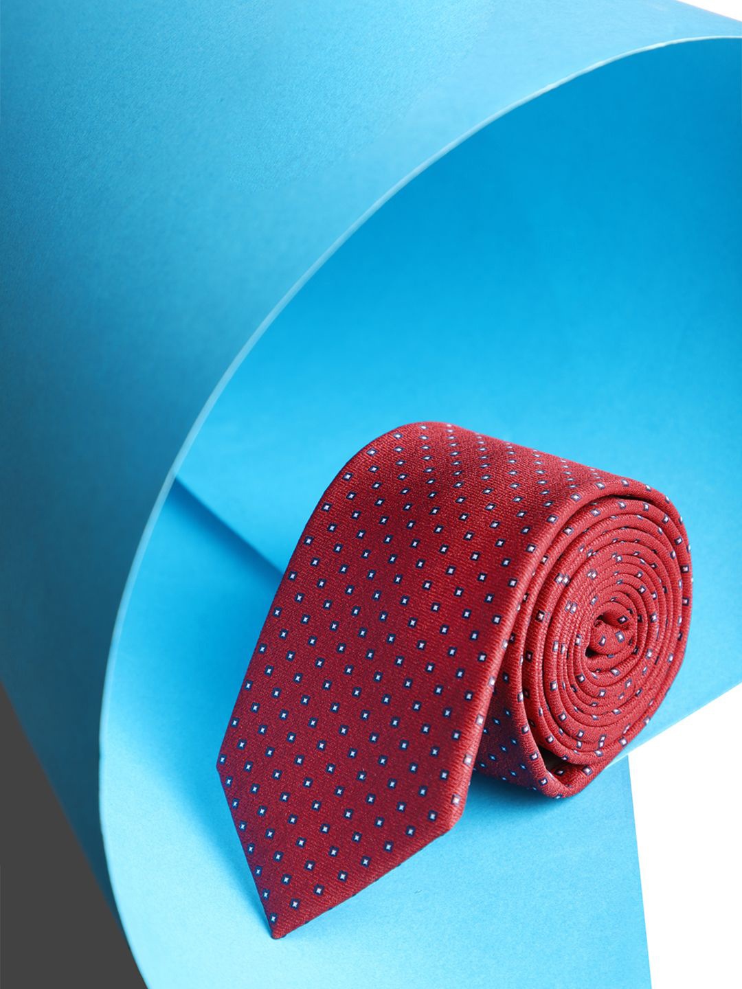 

Louis Philippe Men Printed Broad Tie, Red