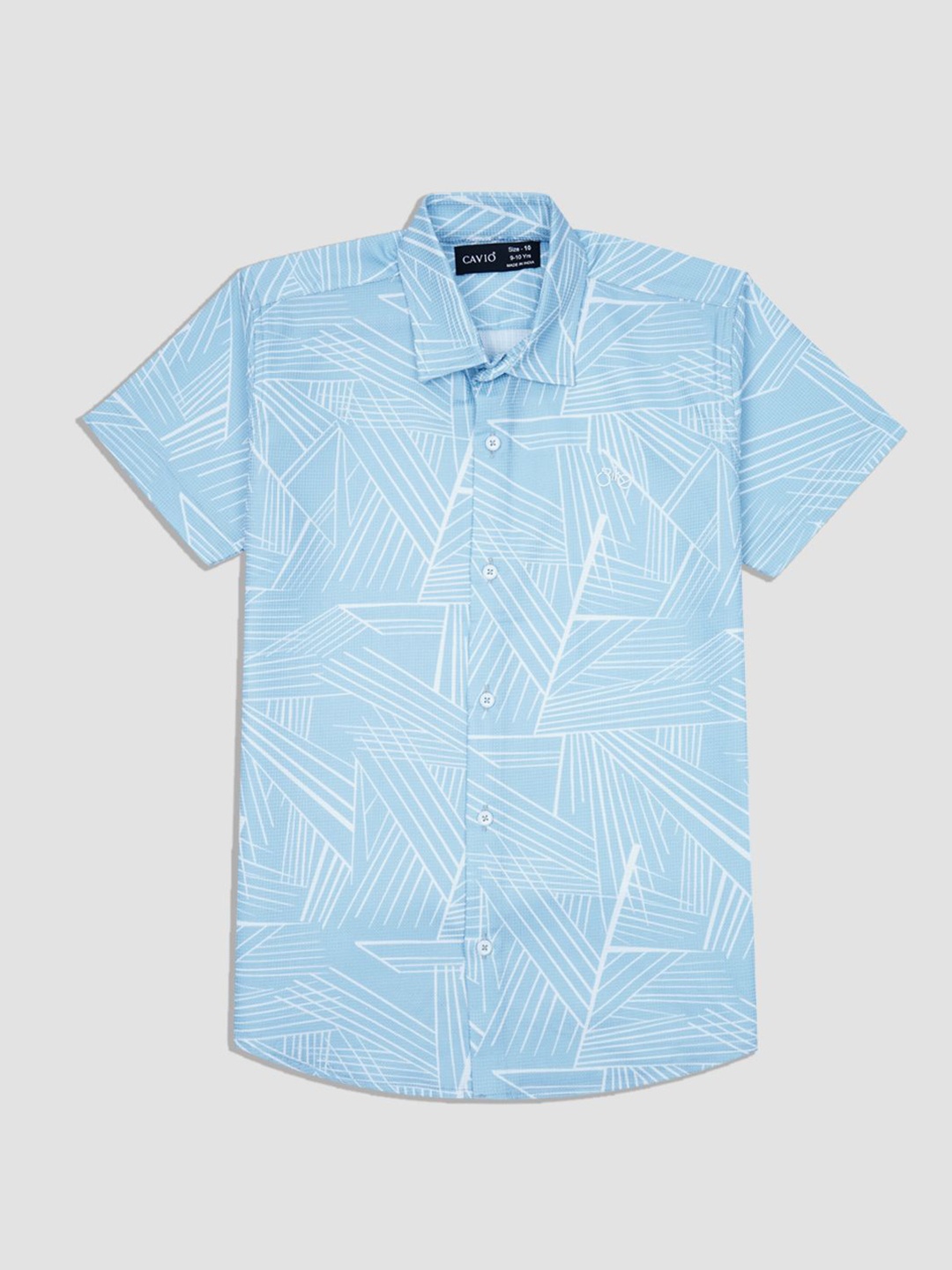 

CAVIO Boys Comfort Opaque Printed Casual Shirt, Blue