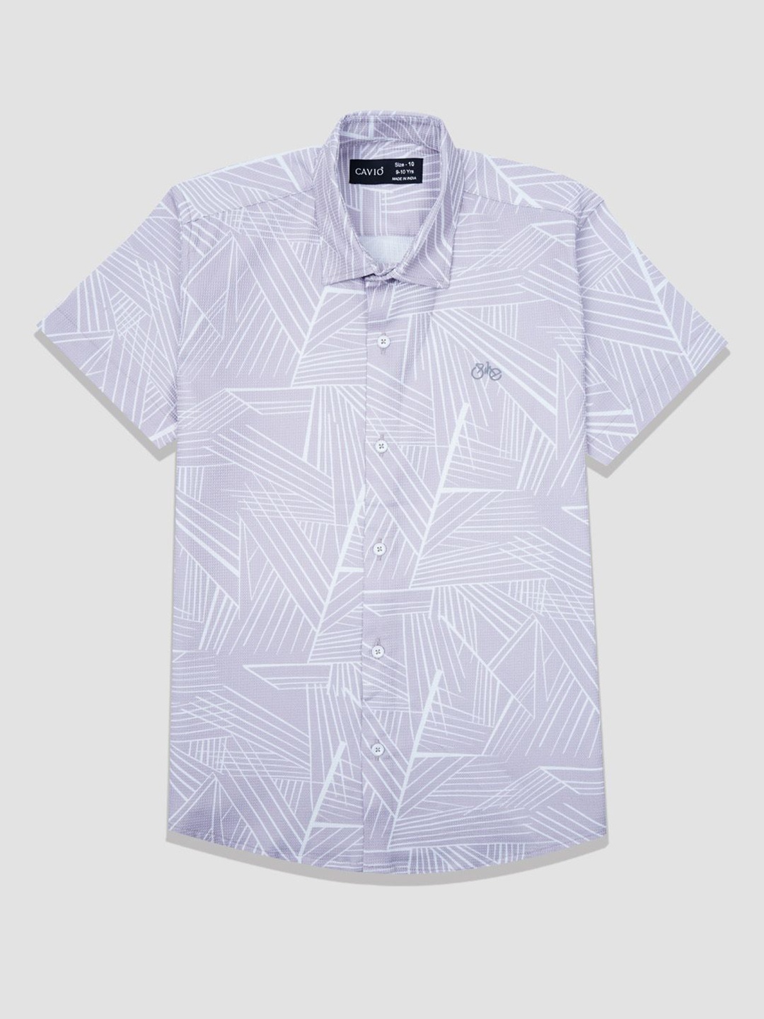

CAVIO Boys Comfort Opaque Printed Casual Shirt, Grey