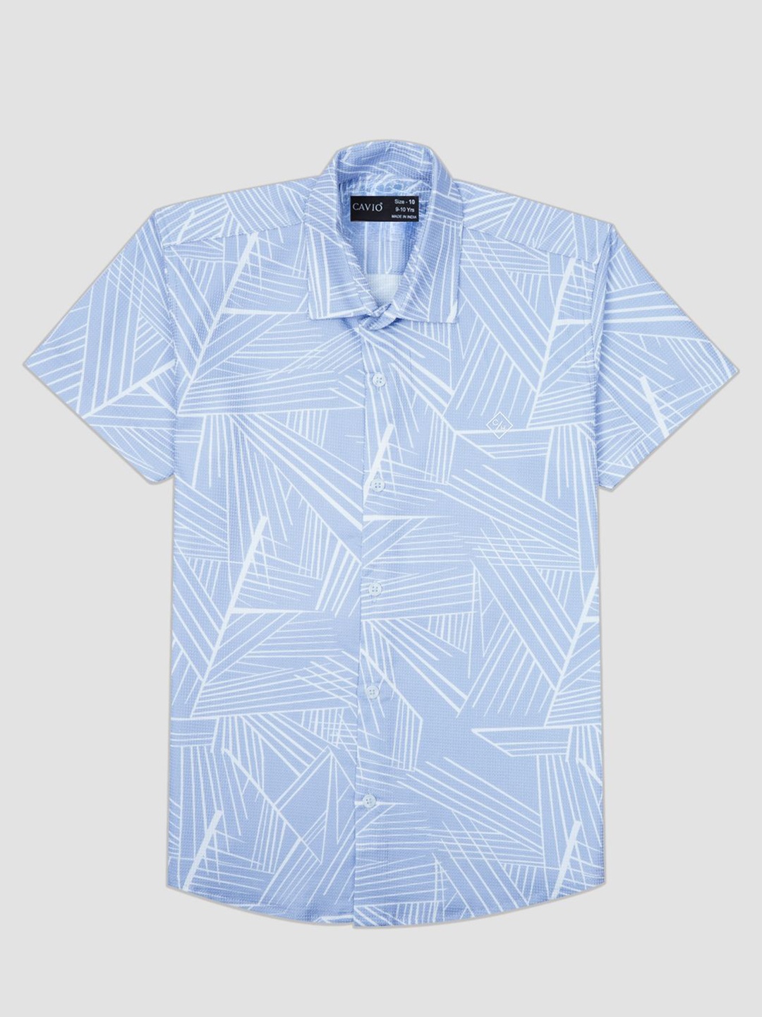 

CAVIO Boys Comfort Opaque Printed Casual Shirt, Blue