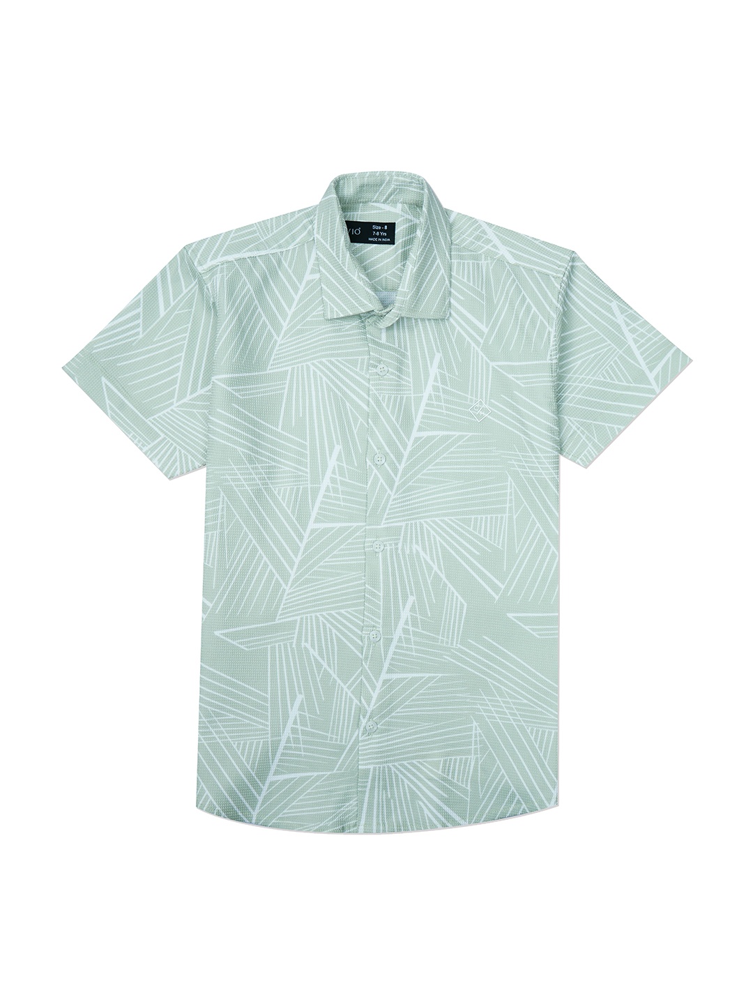 

CAVIO Boys Comfort Opaque Printed Casual Shirt, Sea green