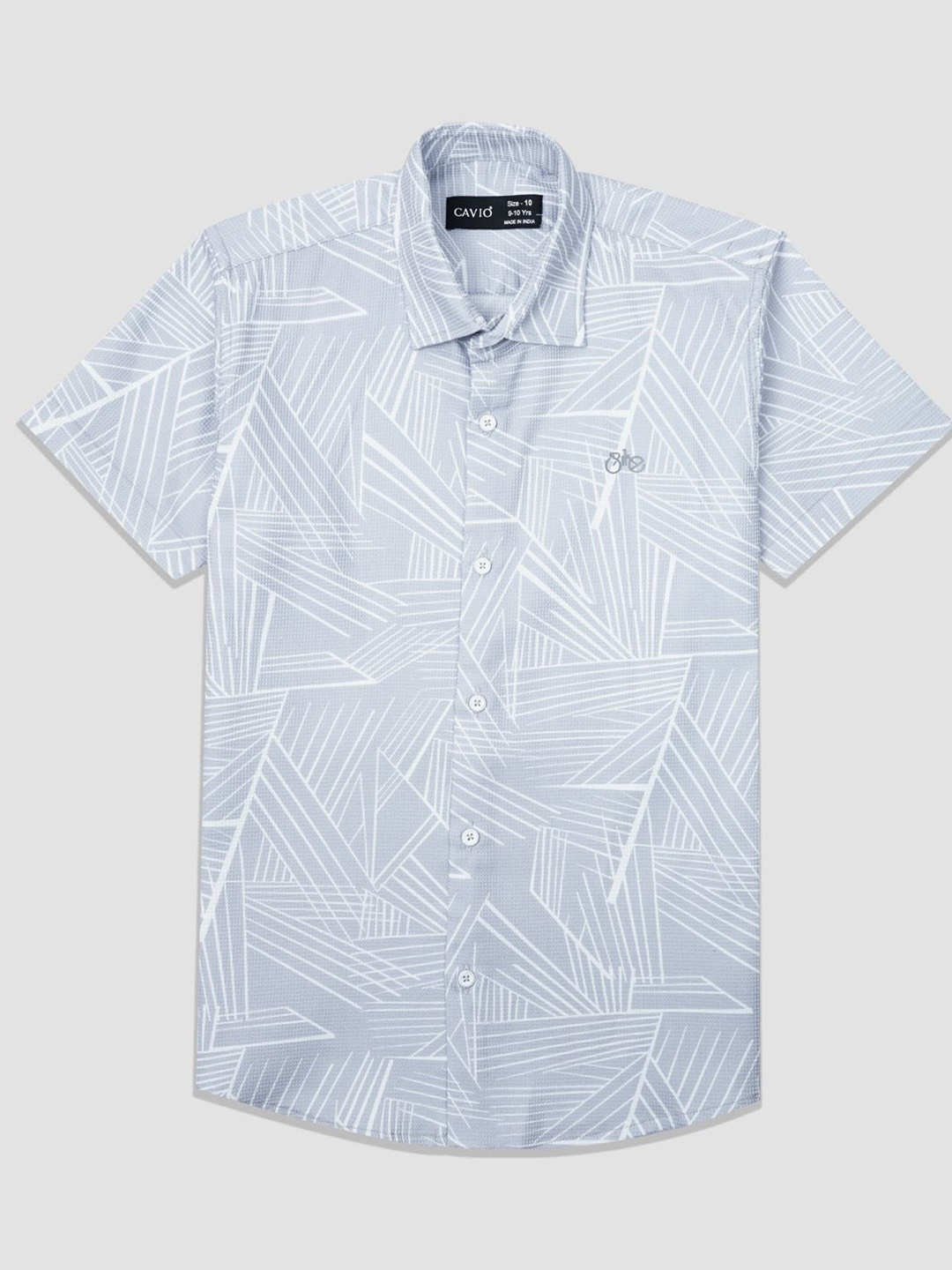 

CAVIO Boys Comfort Opaque Striped Casual Shirt, Grey