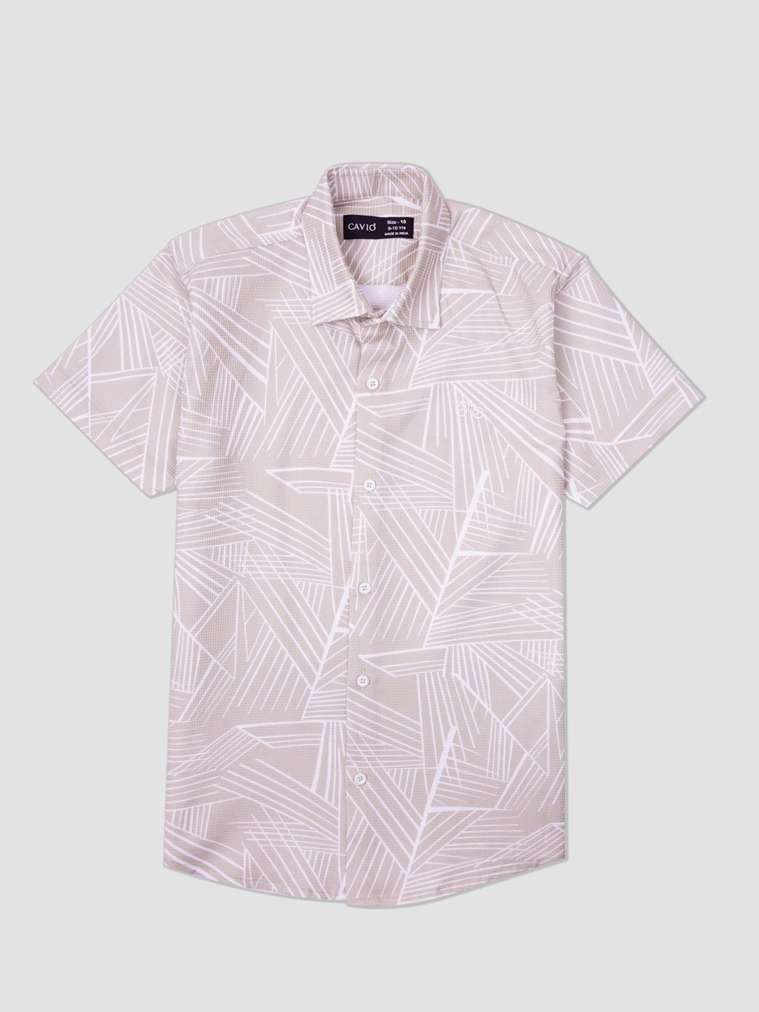 

CAVIO Boys Comfort Printed Opaque Casual Shirt, Mauve