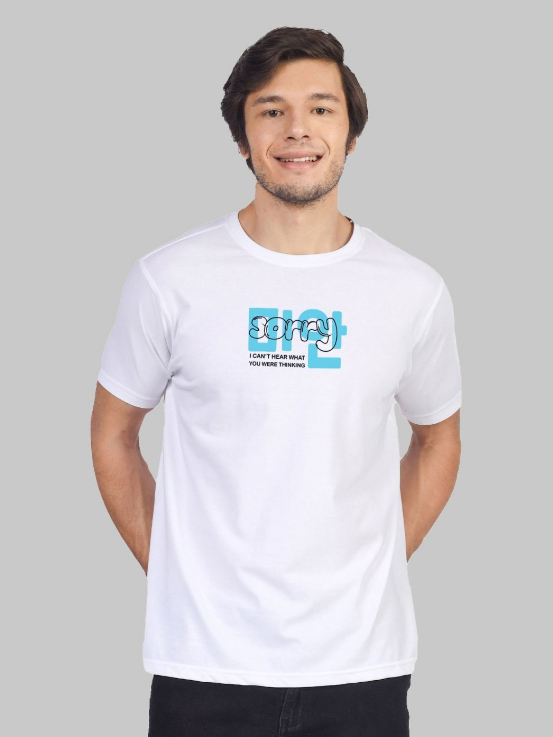 

Greylongg Men Graphic Printed Round Neck T-shirt, White