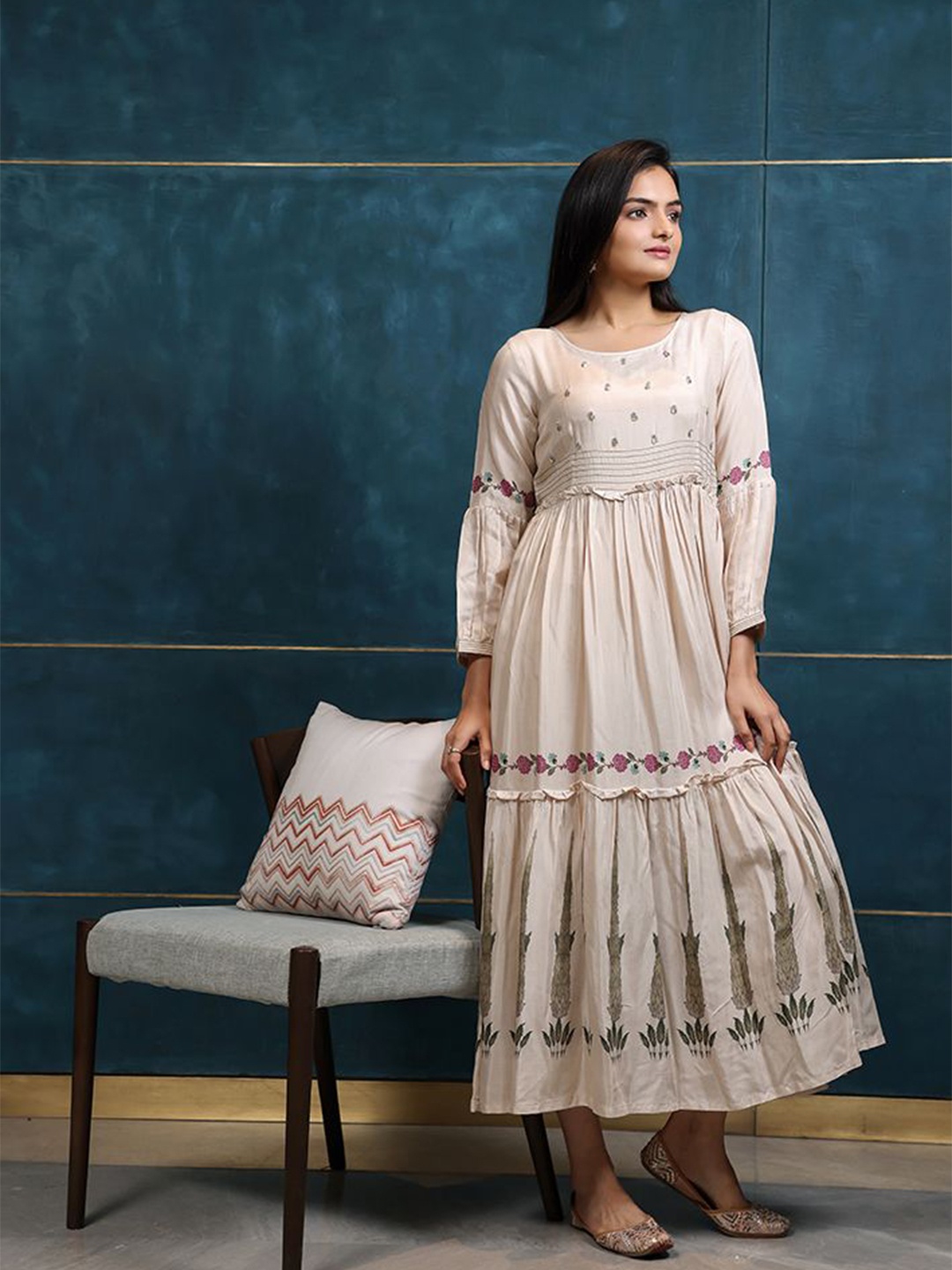 

SUKRUTI DESIGN Maxi Dress, Beige