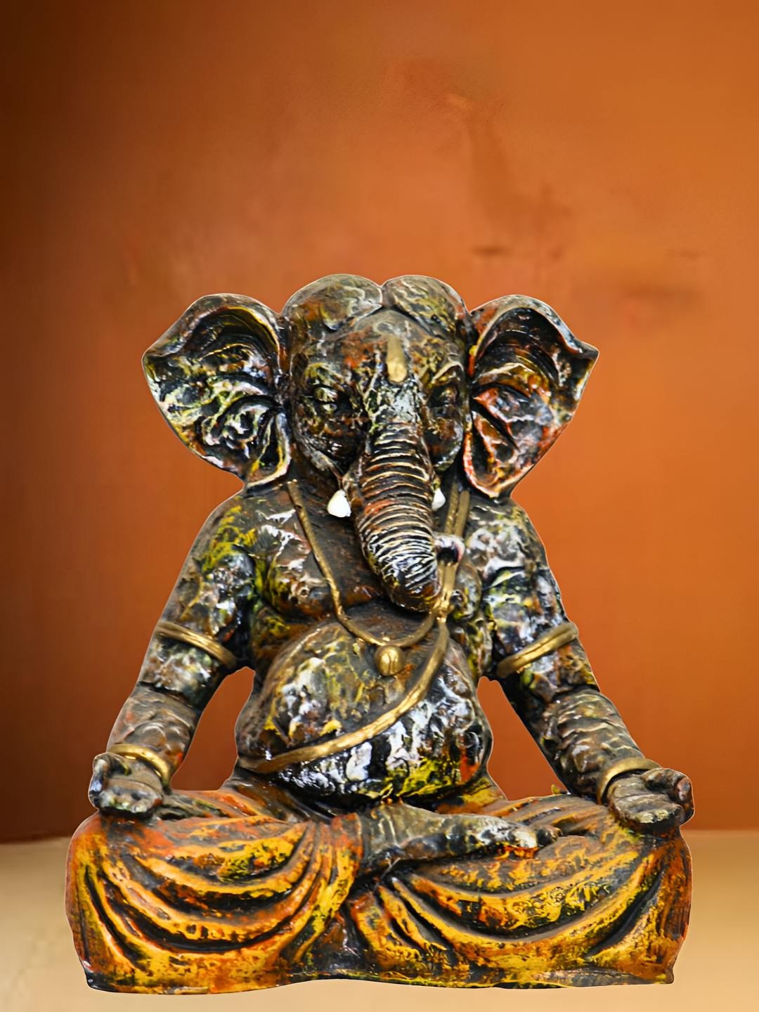 

BECKON VENTURE Bronze & Yellow Small Idol Religious Showpiece