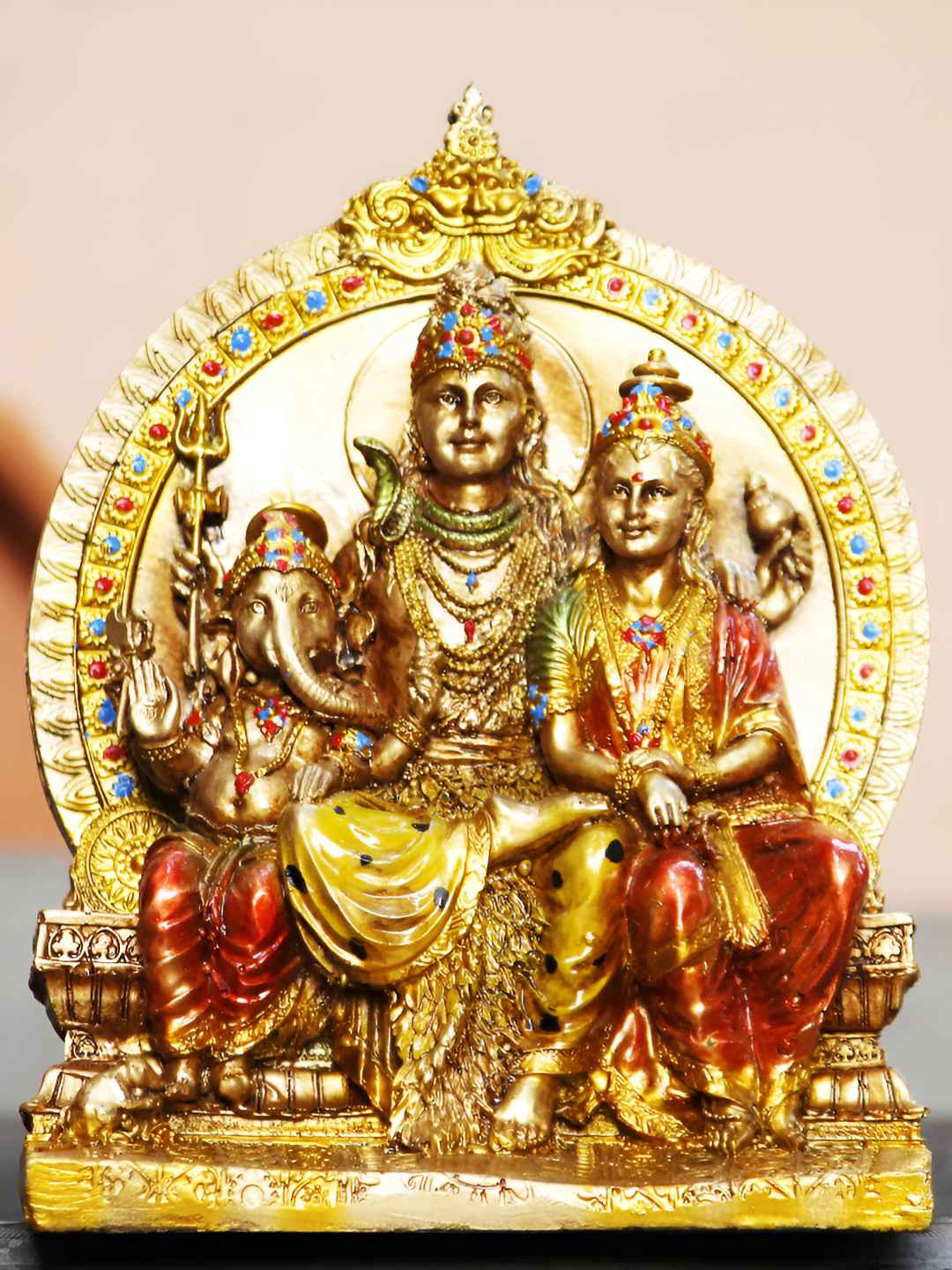 

BECKON VENTURE Gold-Toned & Red Tiny Religious Idol Showpieces