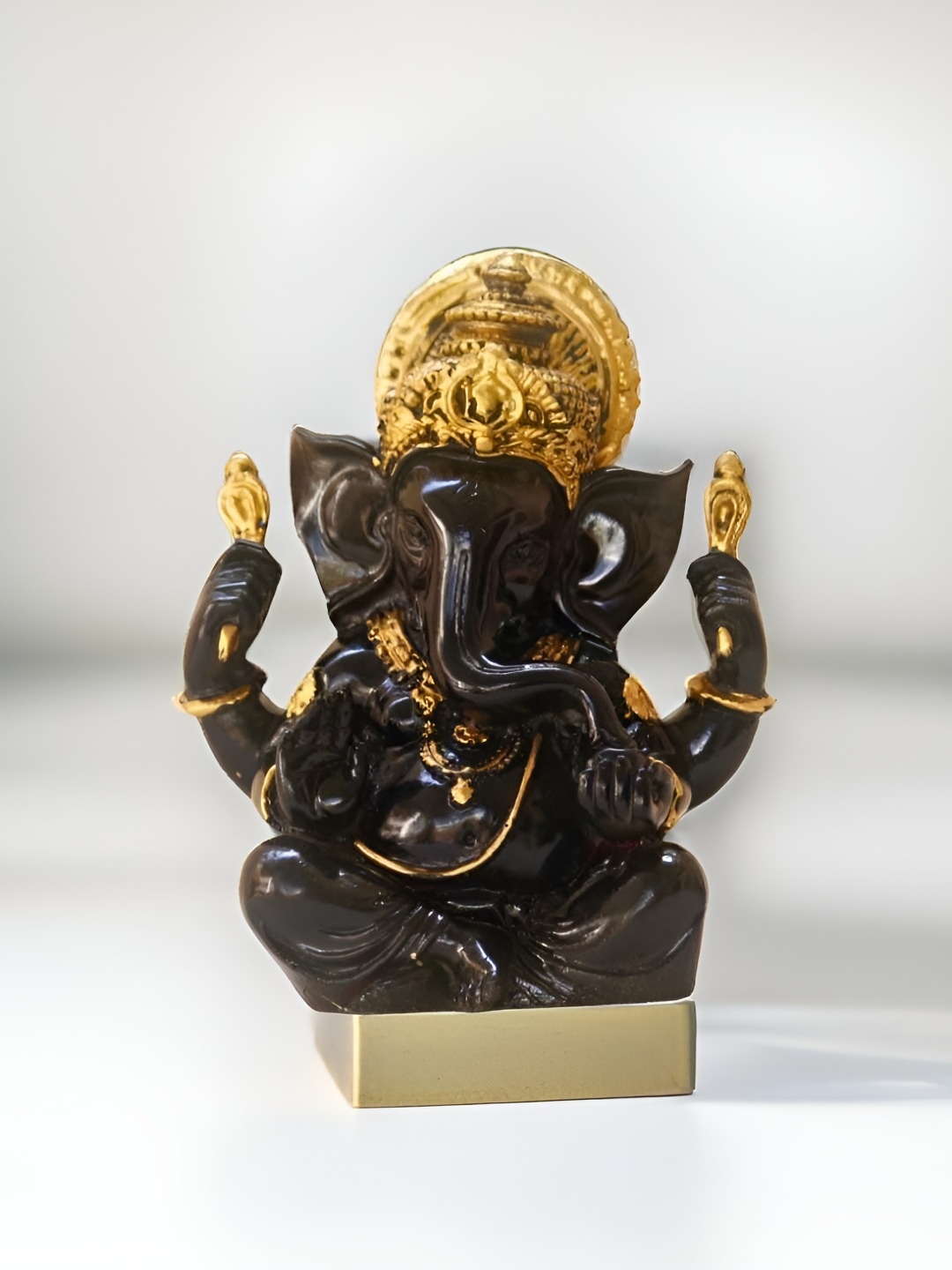 

BECKON VENTURE Black & Gold-Toned Tiny Religious Idol Showpiece