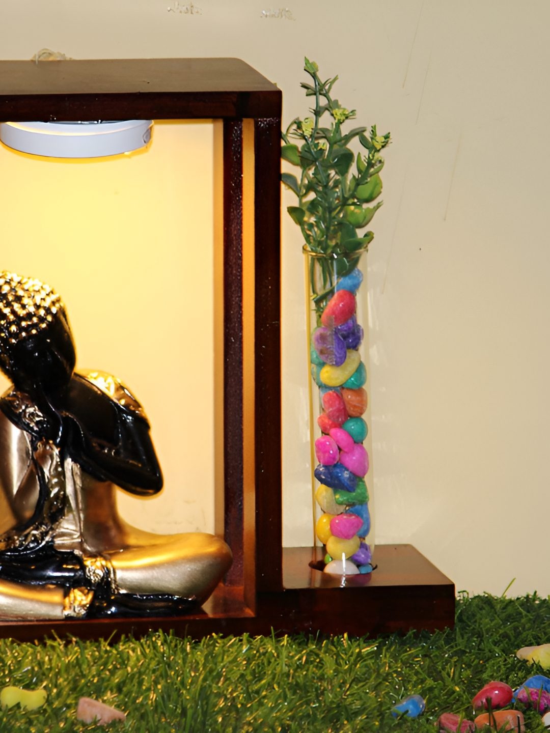 

BECKON VENTURE Black & Gold-Toned Tiny Buddha Idol Showpiece