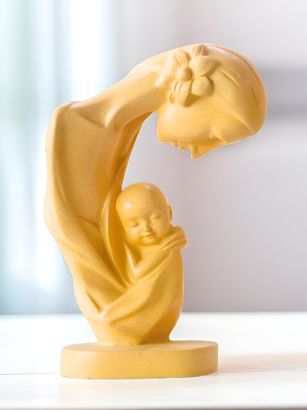 

BECKON VENTURE Beige Mother & Son Showpiece