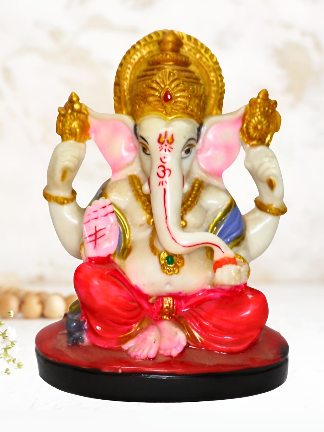 

BECKON VENTURE Pink Religious Ganesha Idol Showpiece