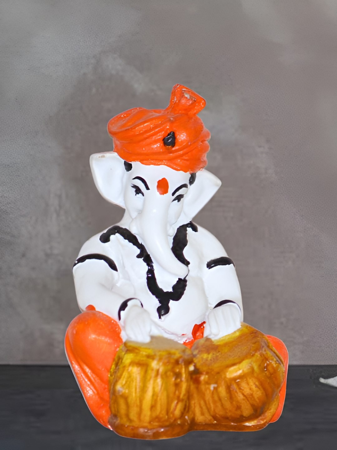 

BECKON VENTURE Orange & White Religious Idol Showpiece