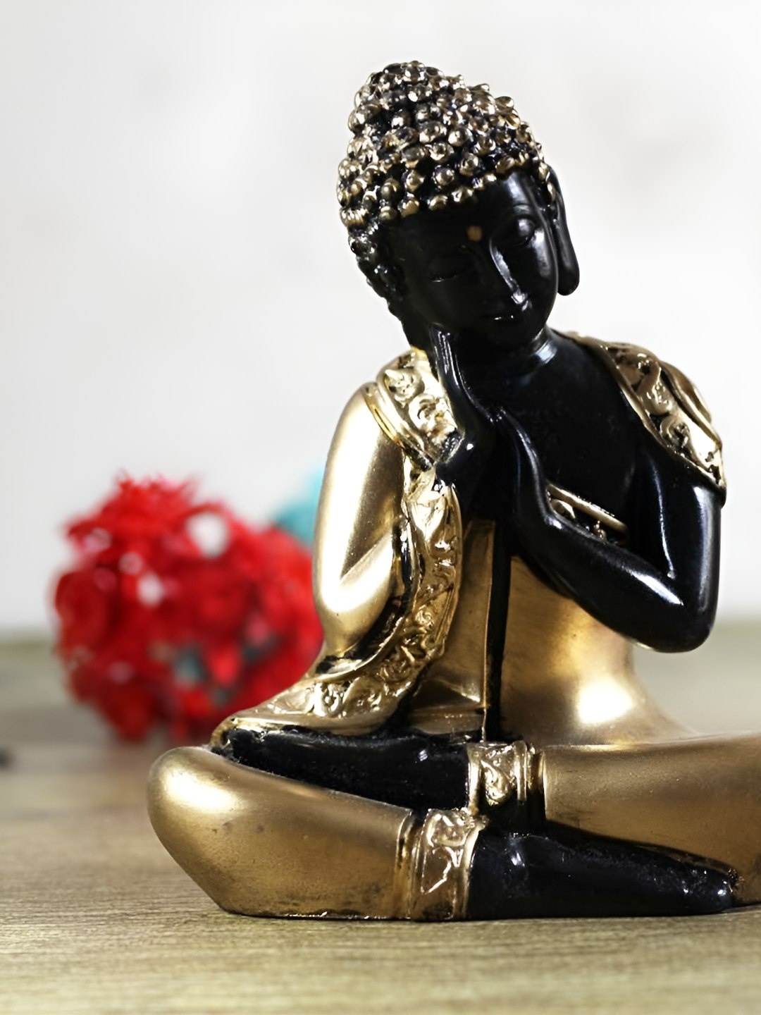 

BECKON VENTURE Black & Gold Toned Religious Idol Showpiece
