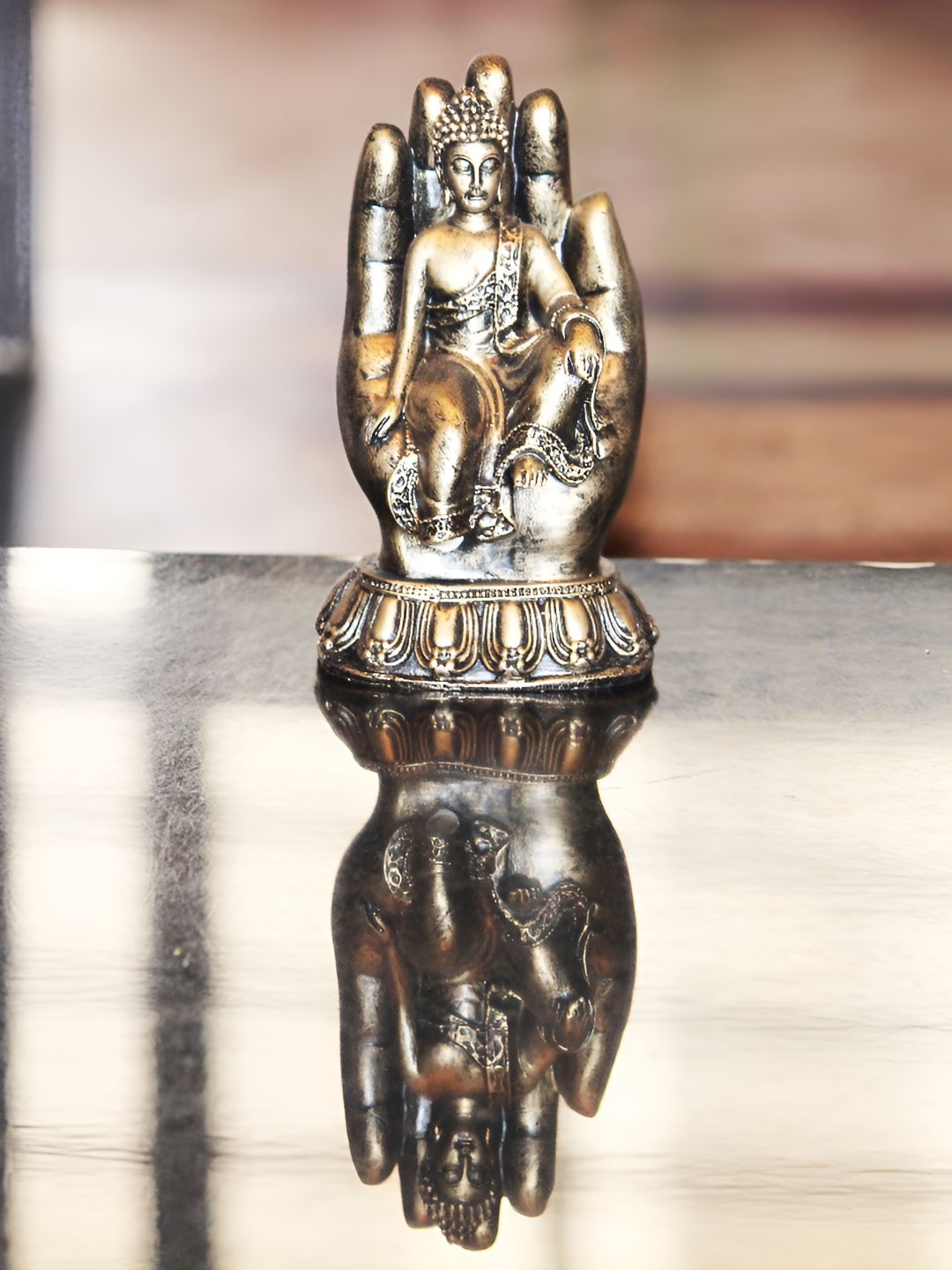 

BECKON VENTURE Gold Toned Religious Idol Showpiece