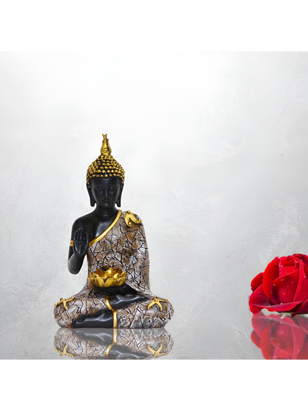 

BECKON VENTURE Gold Toned & Black Showpiece