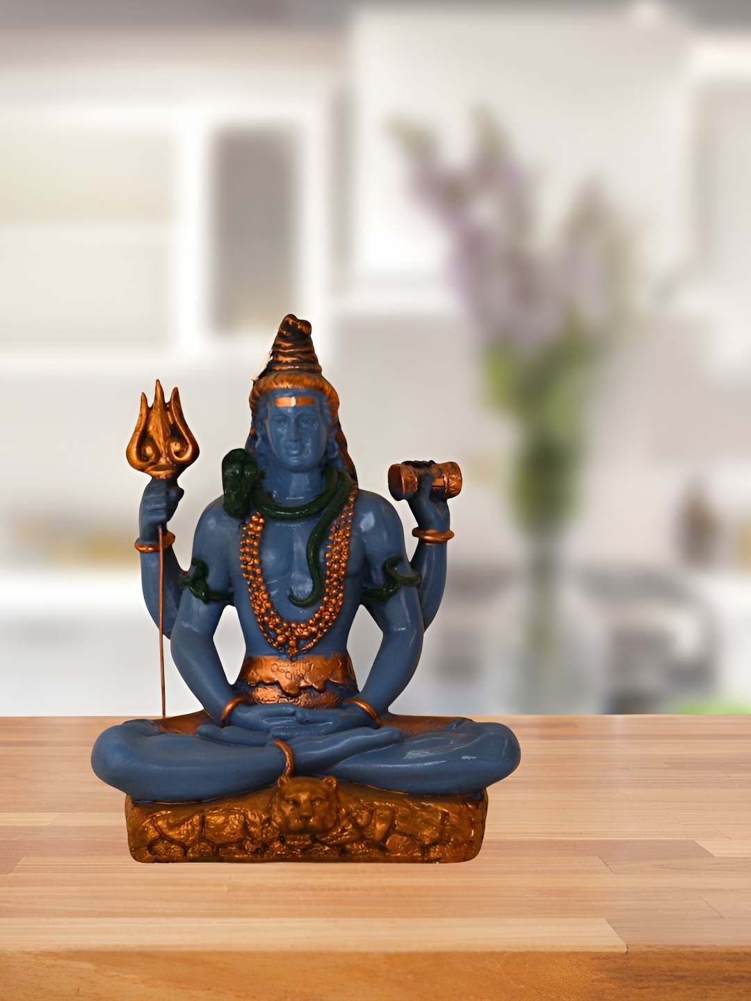 

BECKON VENTURE Blue & Brown Religious Idol Showpiece