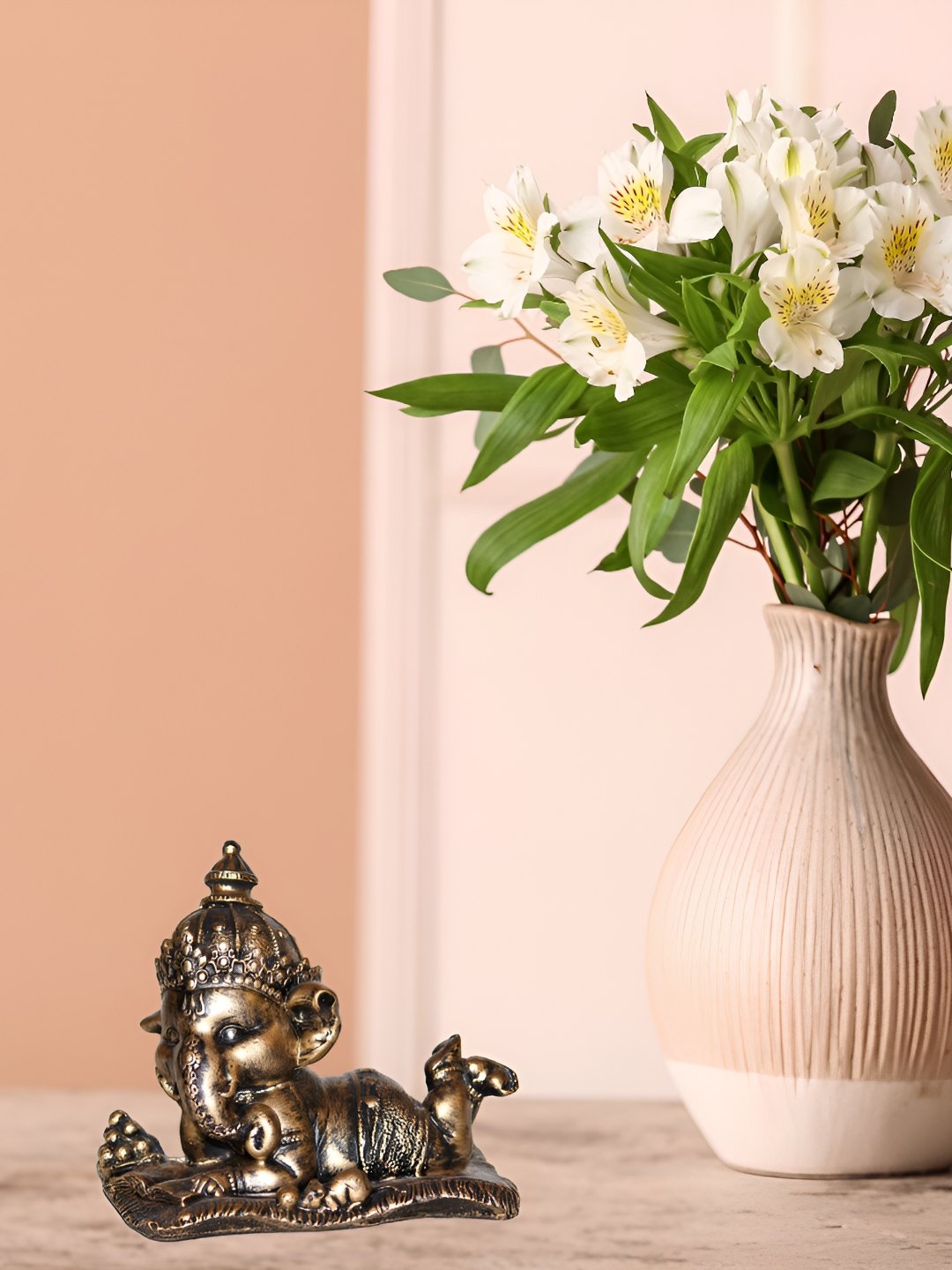 

BECKON VENTURE Gold Toned Religious Idol Showpiece