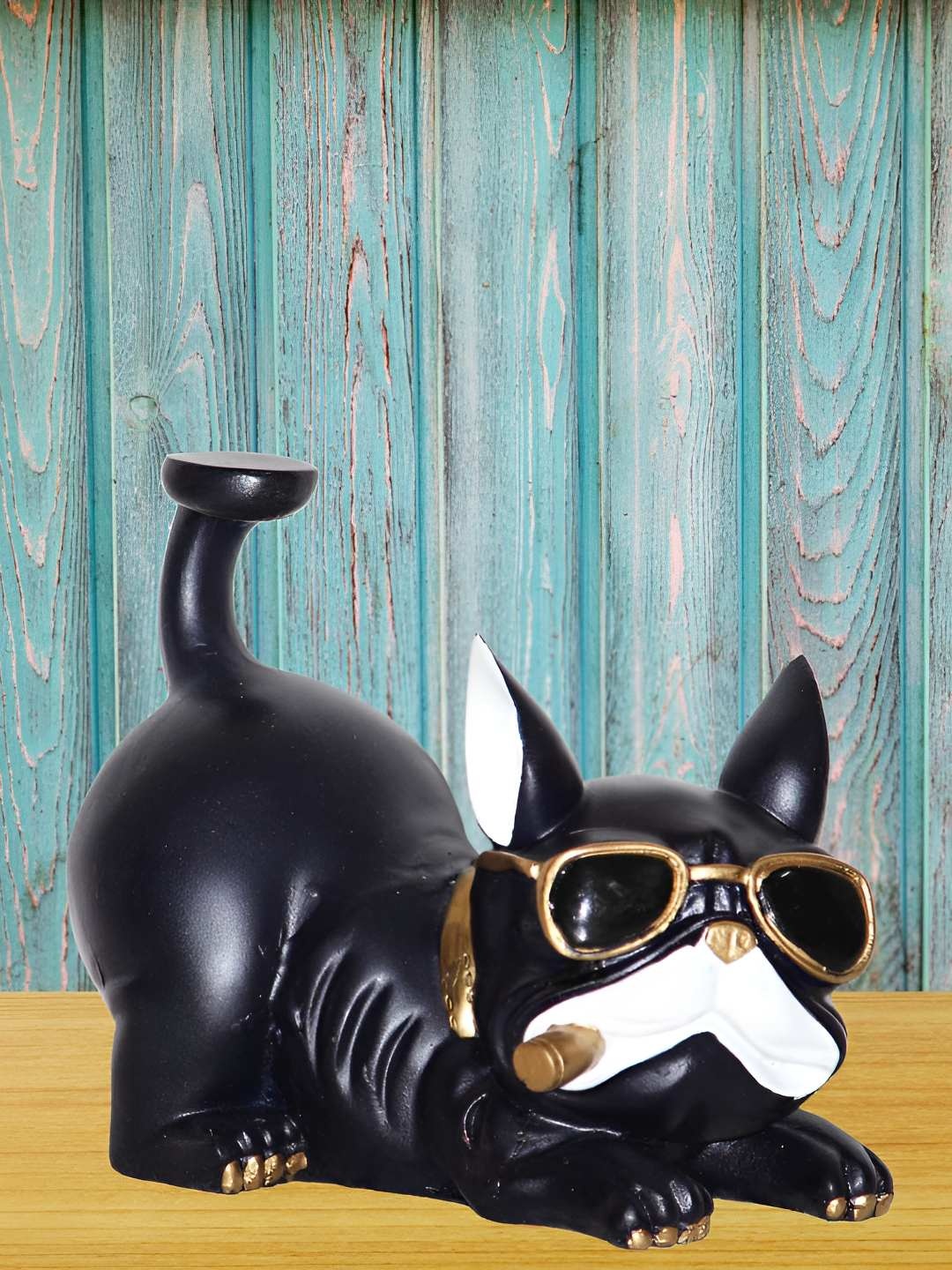 

BECKON VENTURE Blue Textured Dog Figurine Showpiece