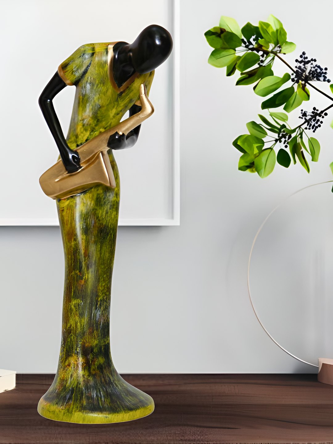 

BECKON VENTURE Green & Black Textured Figurine Showpiece