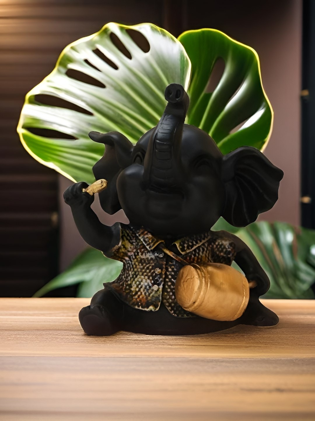 

BECKON VENTURE Black & Gold toned Religious Idol Showpiece