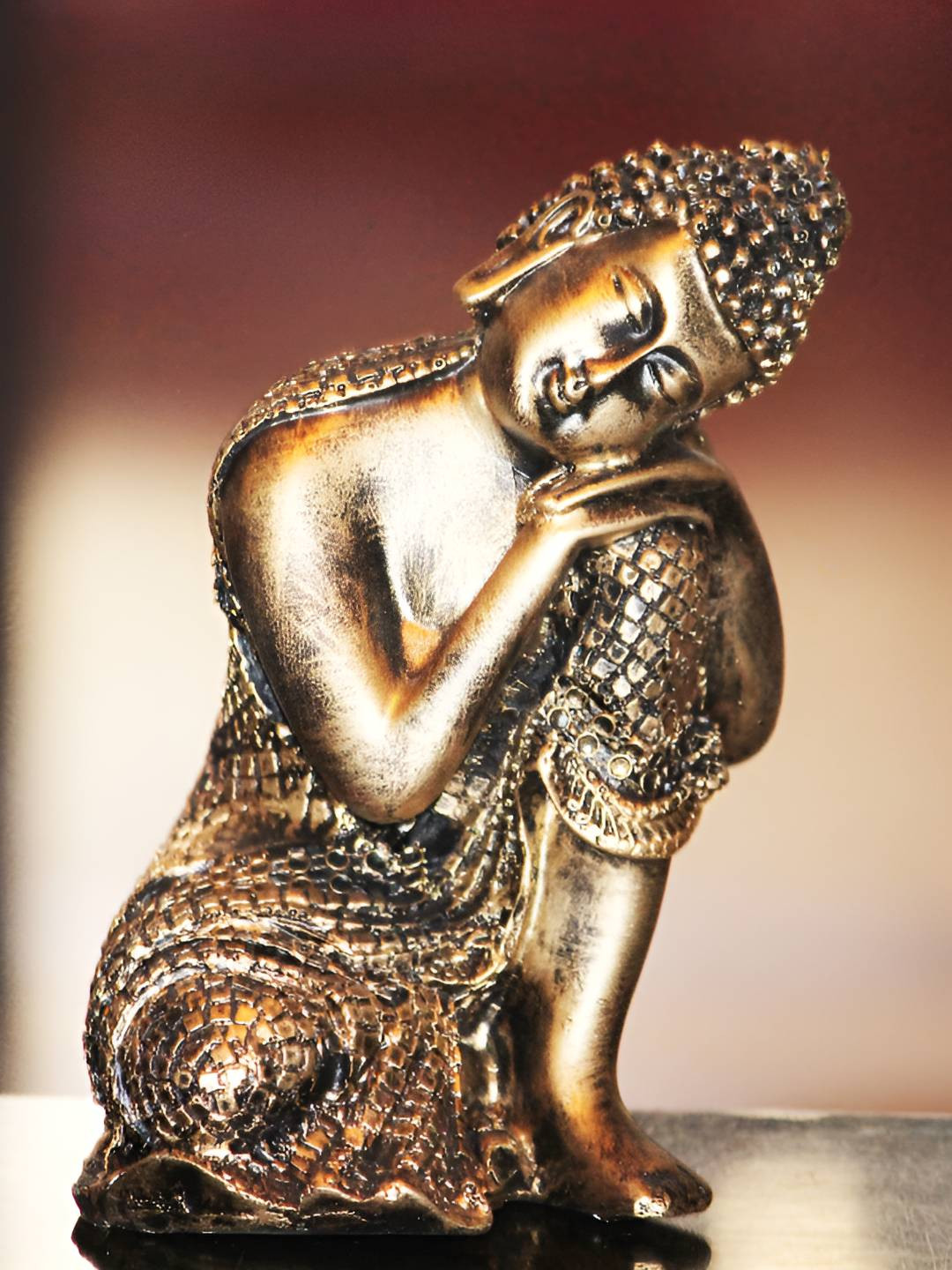 

BECKON VENTURE Gold-Toned Buddha Idol Showpiece