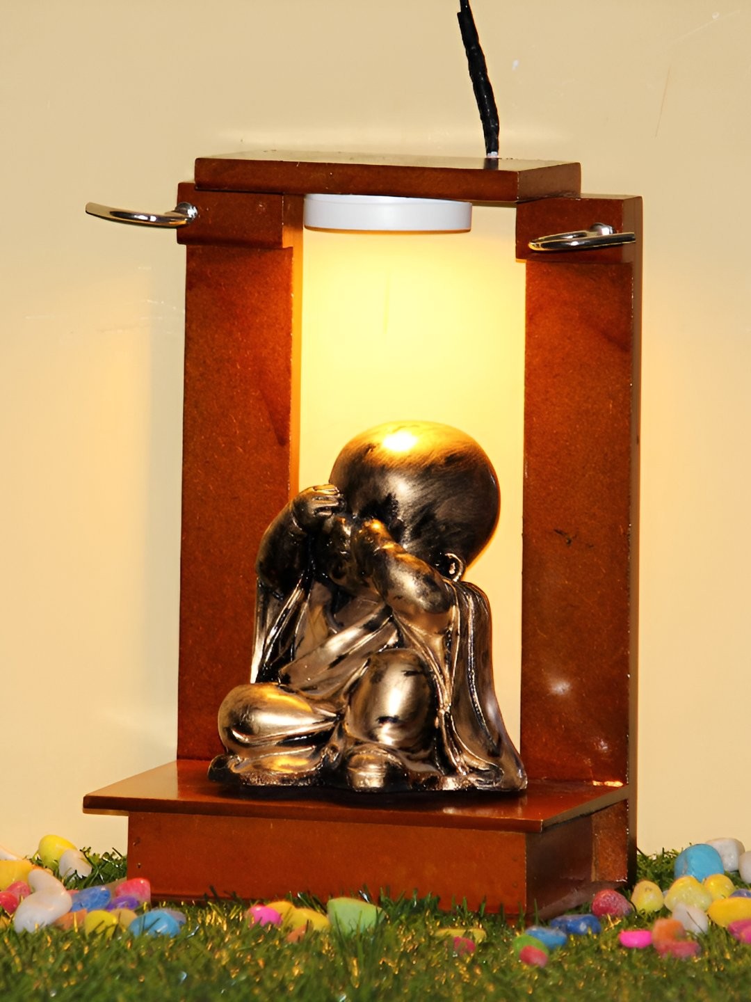 

BECKON VENTURE Brown & Copper-Toned Buddha Idol Showpiece